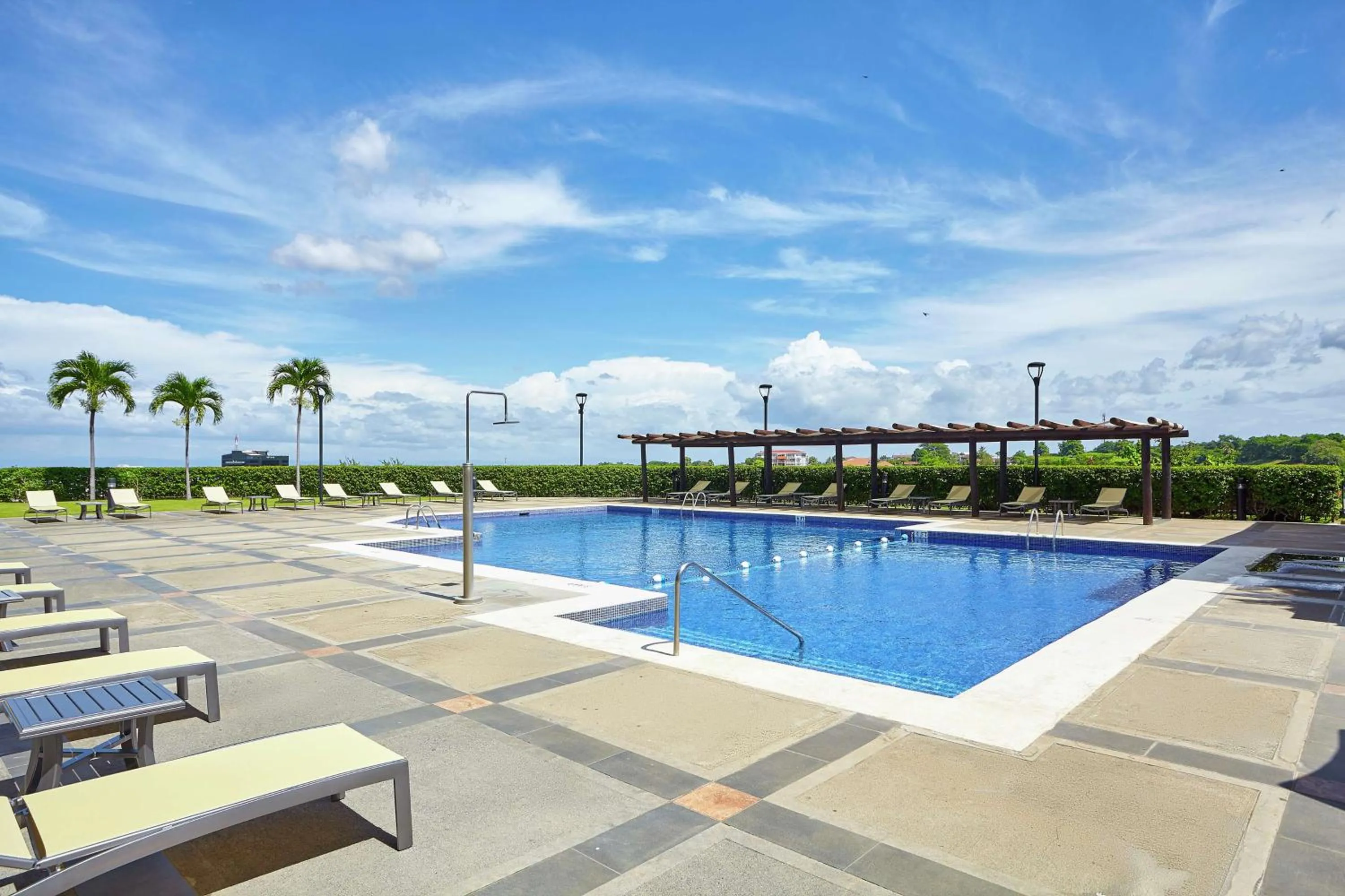 Pool view in DoubleTree by Hilton Managua