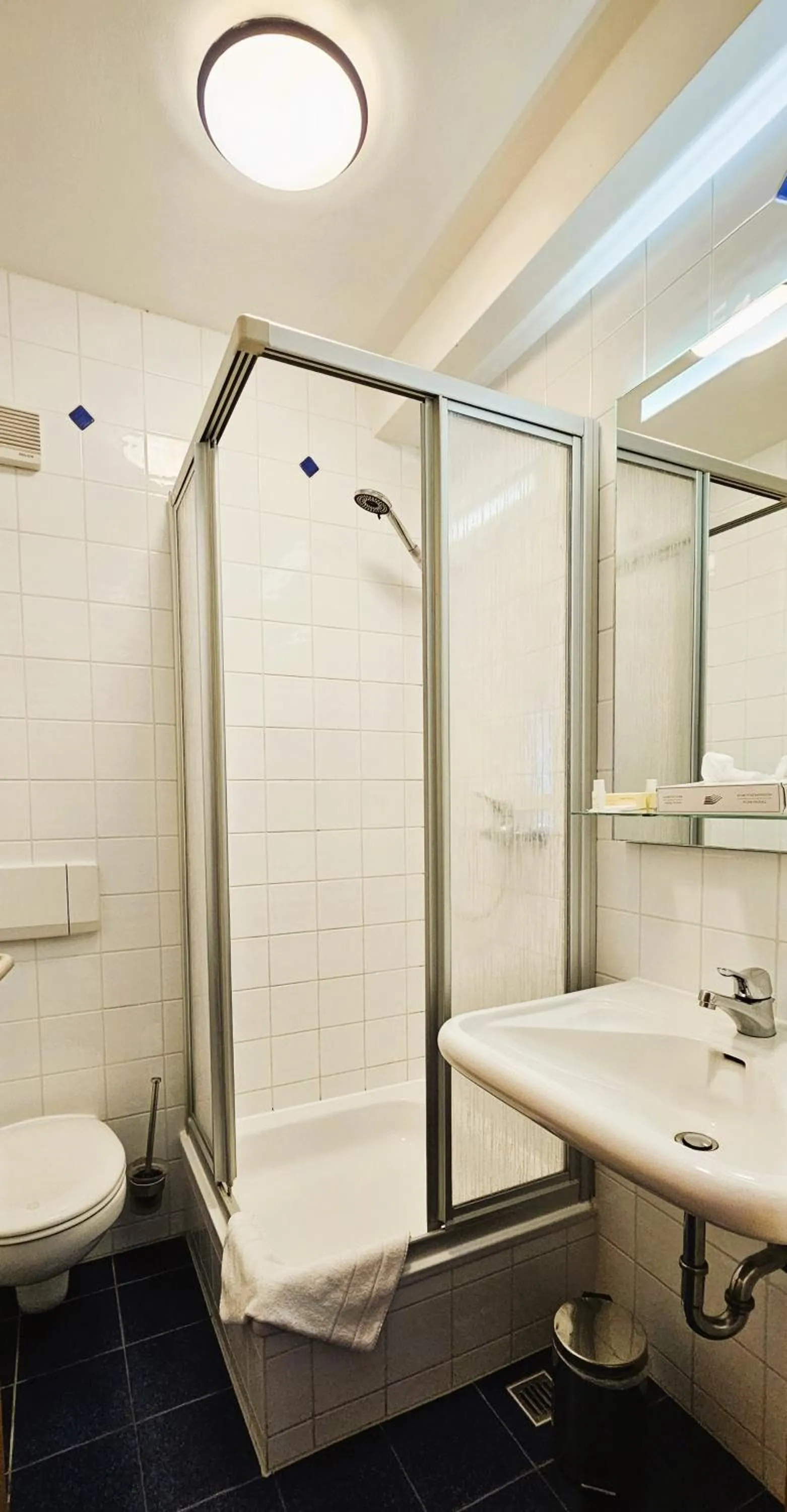 Bathroom in ARRIVEL Pension Pliening - bisher Novitel