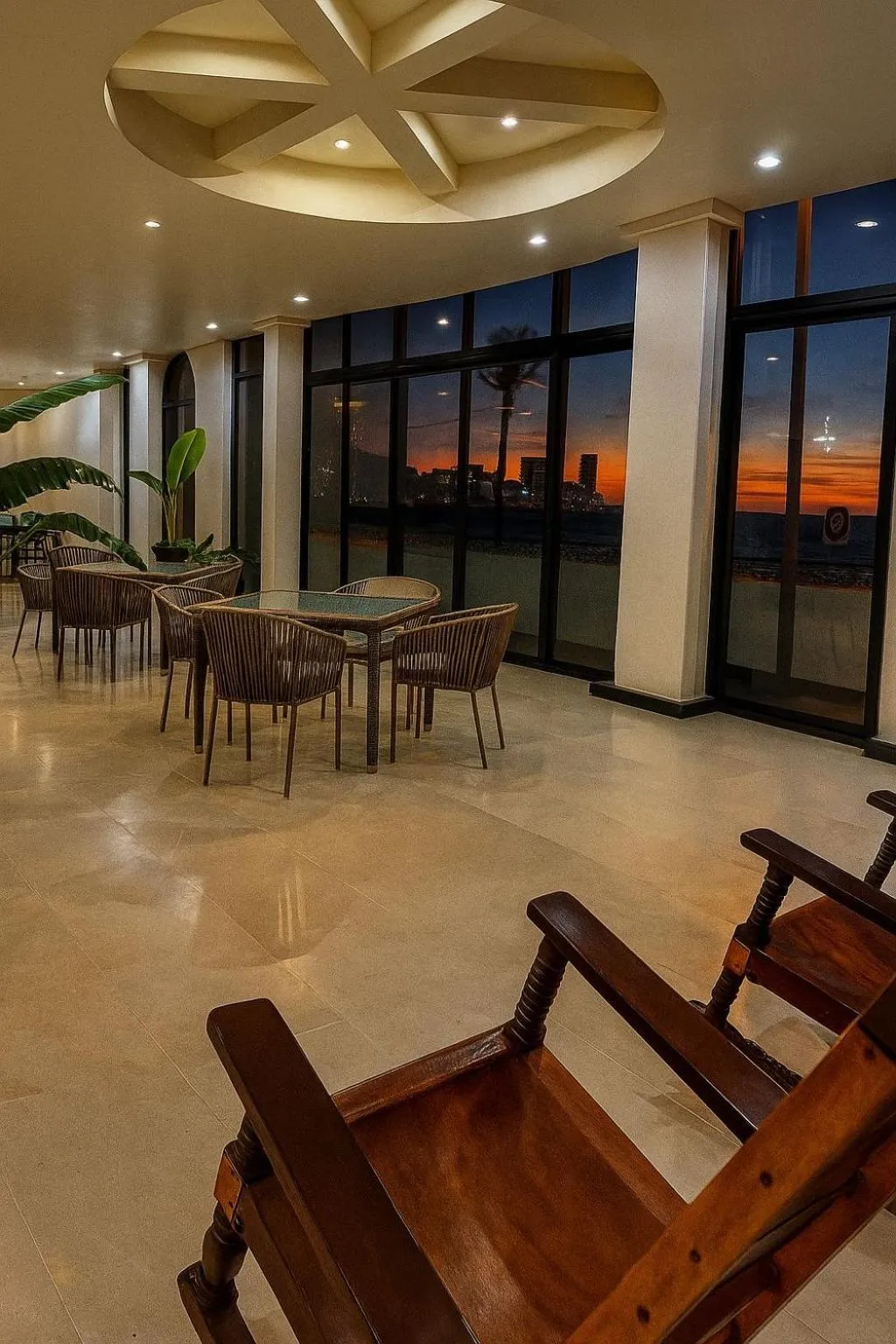 Living room in Hacienda Mazatlán sea view