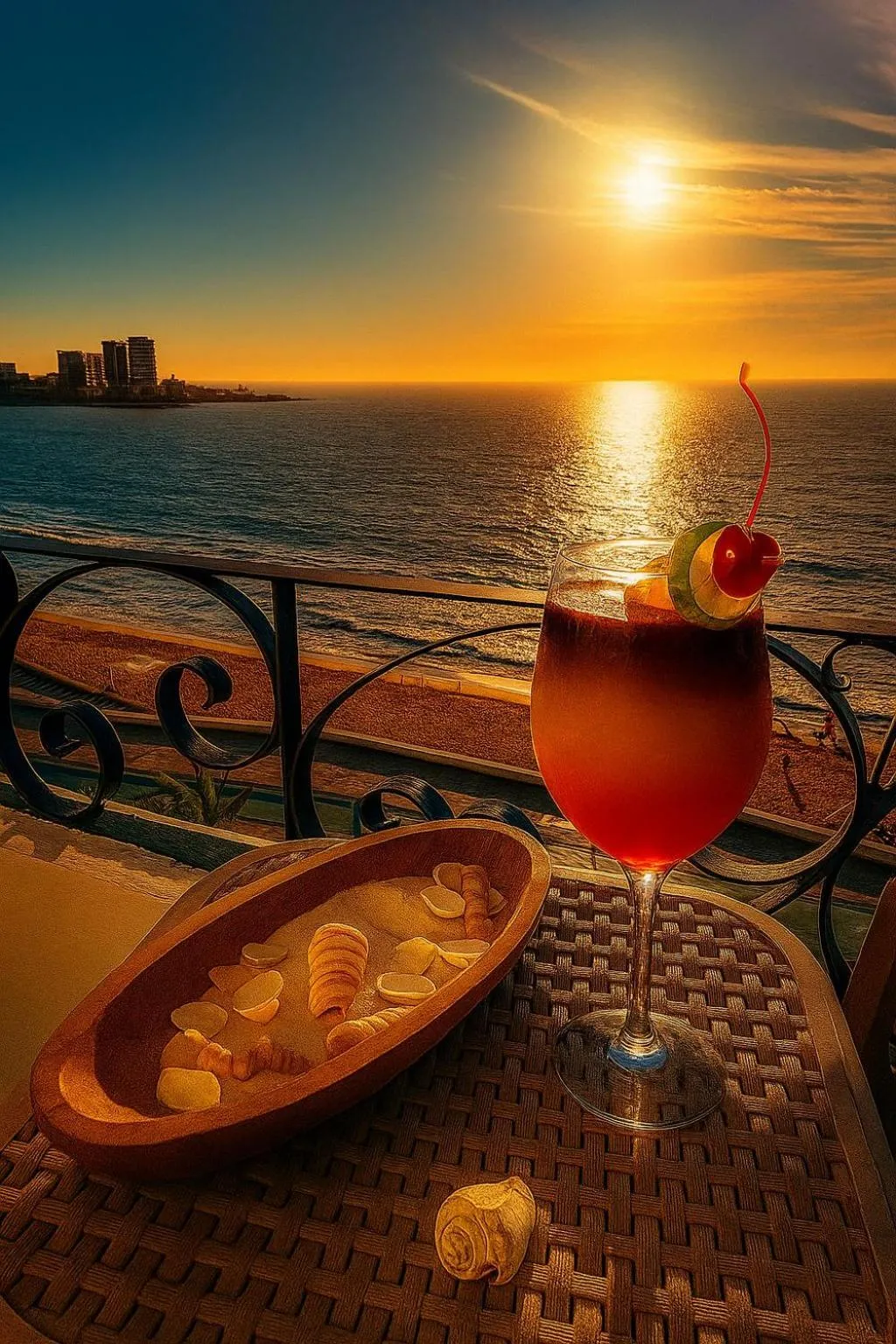 Dinner in Hacienda Mazatlán sea view