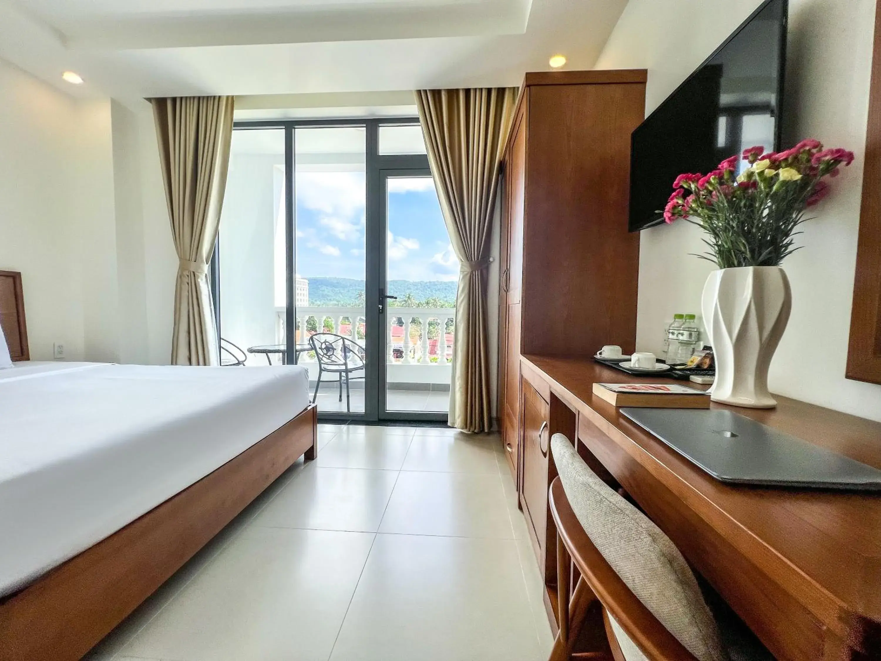 Balcony/Terrace, Bed in Homestead Seaview Phu Quoc Hotel Balcony/Terrace, Bed in Homestead Seaview Phu Quoc Hotel