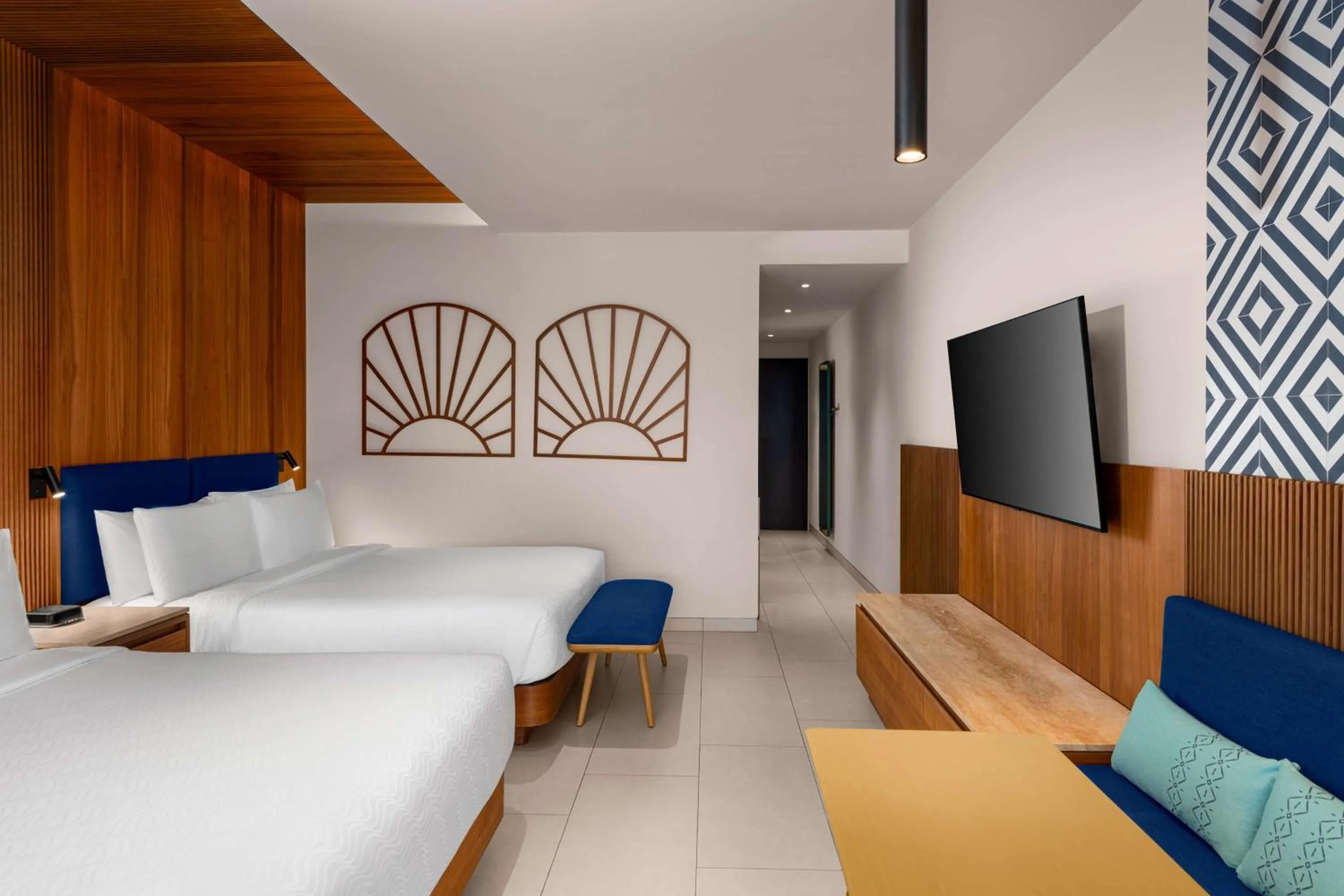 Bed in Hilton Cancun Mar Caribe All-Inclusive Resort