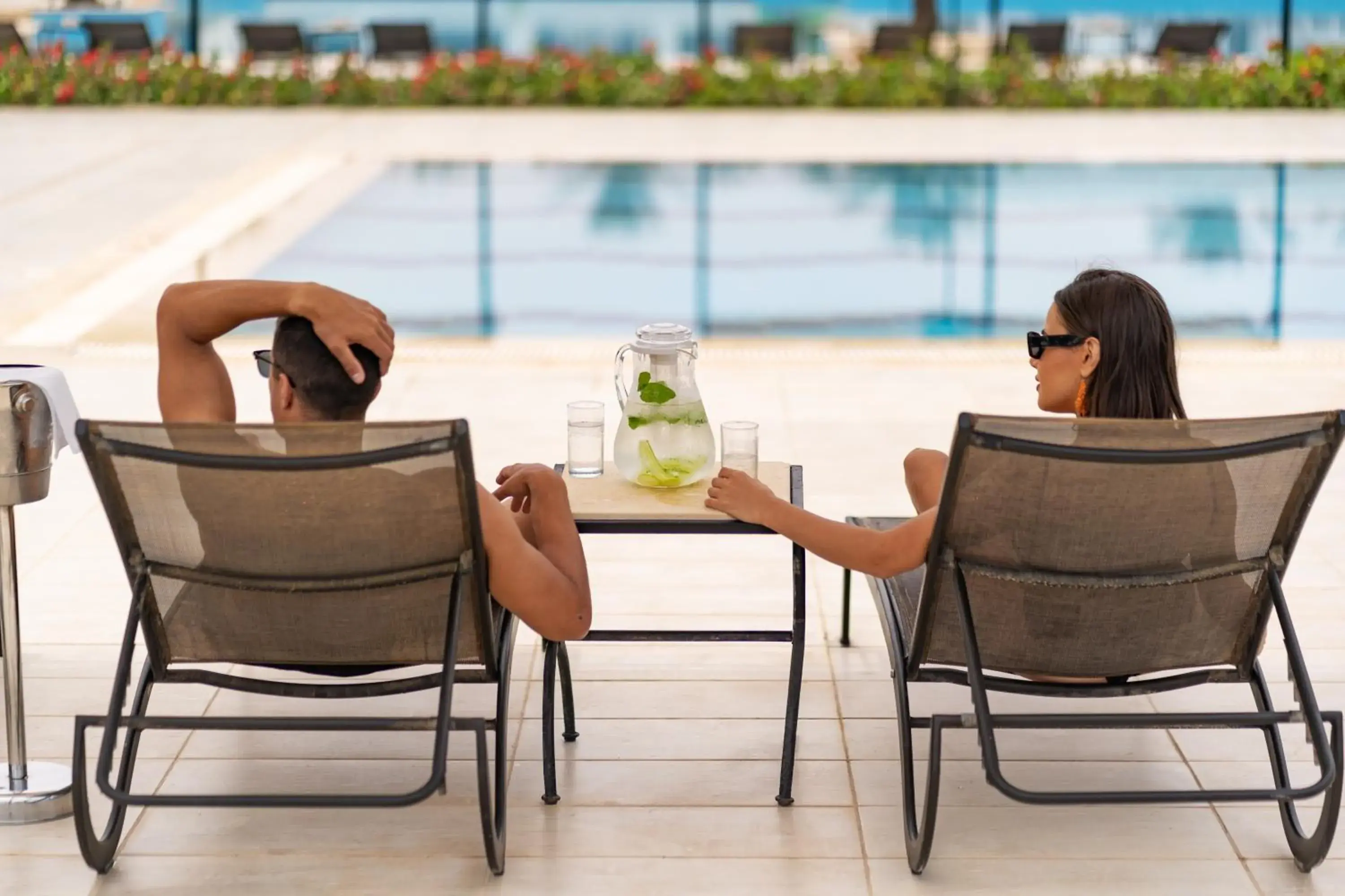 Swimming pool in JAZ Elite Crystal, Almaza Bay Swimming pool in JAZ Elite Crystal, Almaza Bay