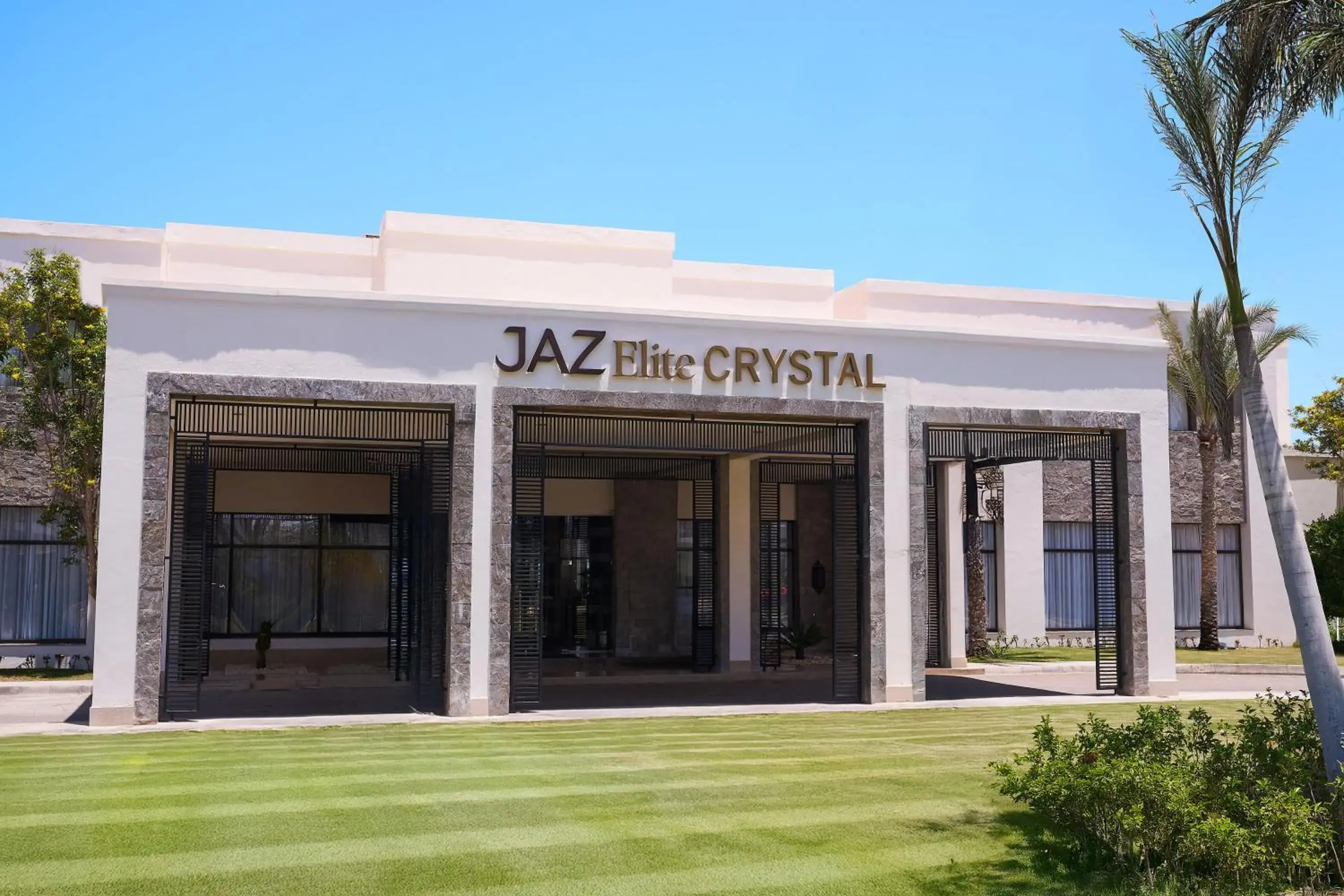 Facade/entrance in JAZ Elite Crystal, Almaza Bay Facade/entrance in JAZ Elite Crystal, Almaza Bay