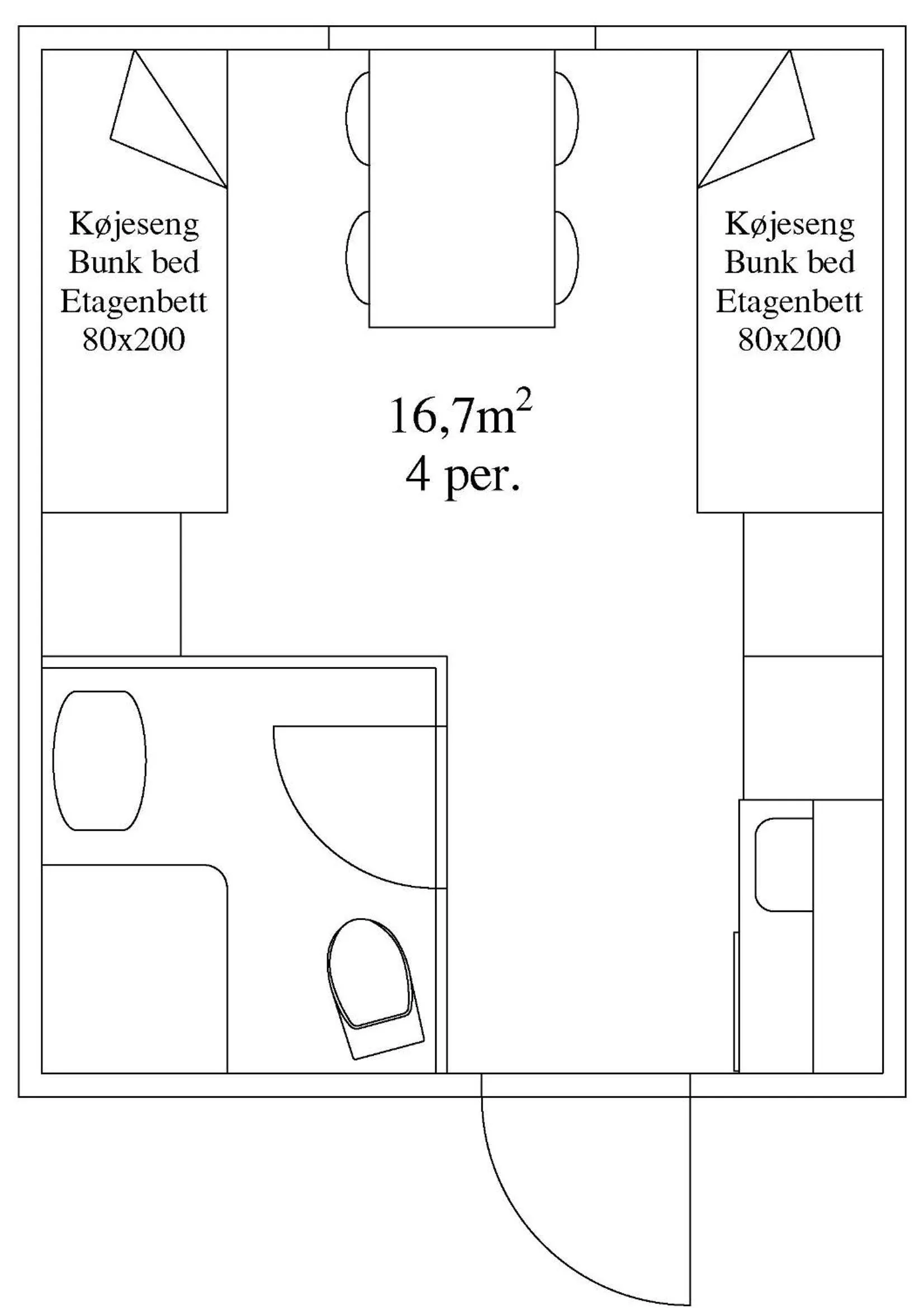Floor plan in Ansager Hotel og Hytteby