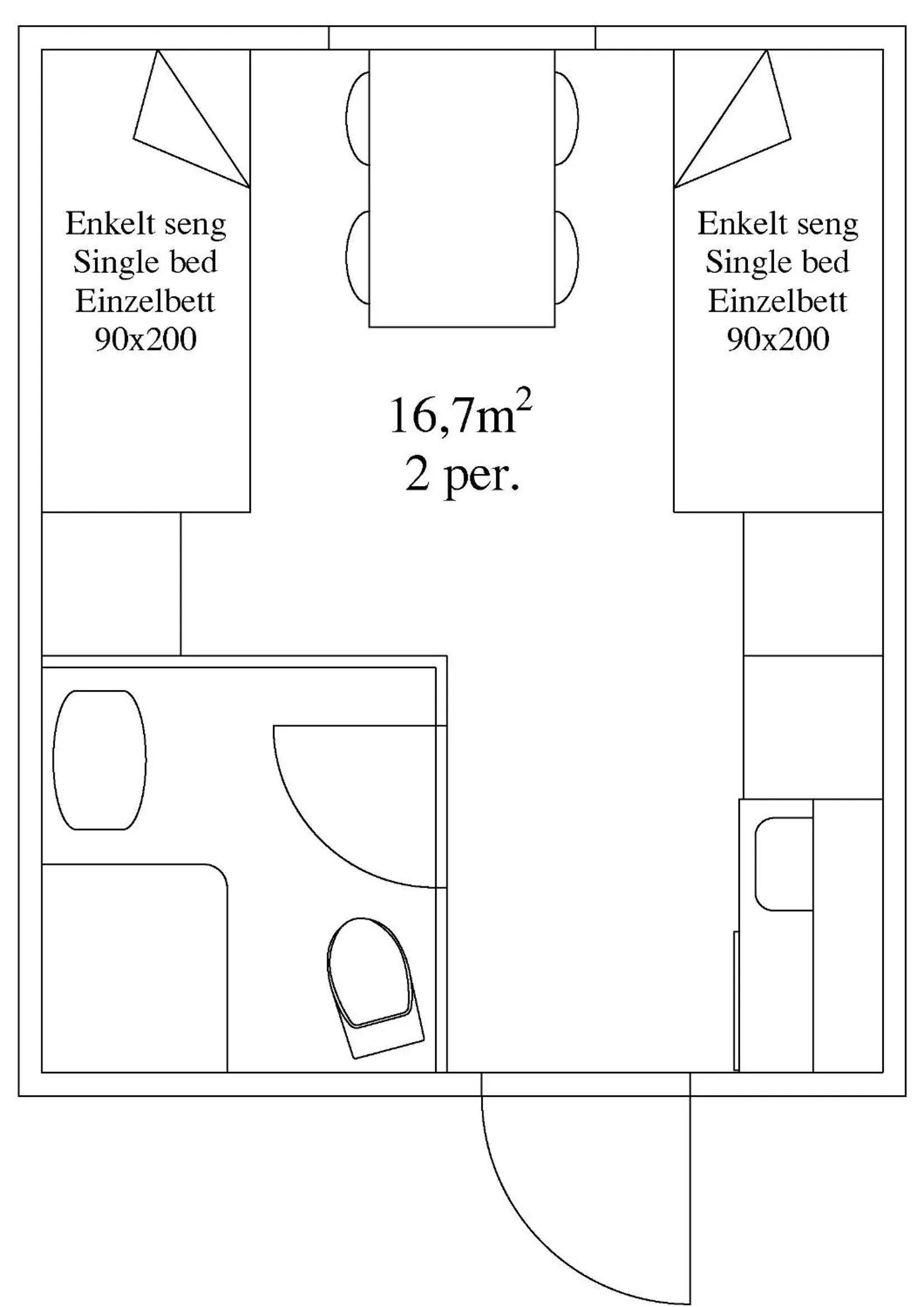 Floor plan in Ansager Hotel og Hytteby