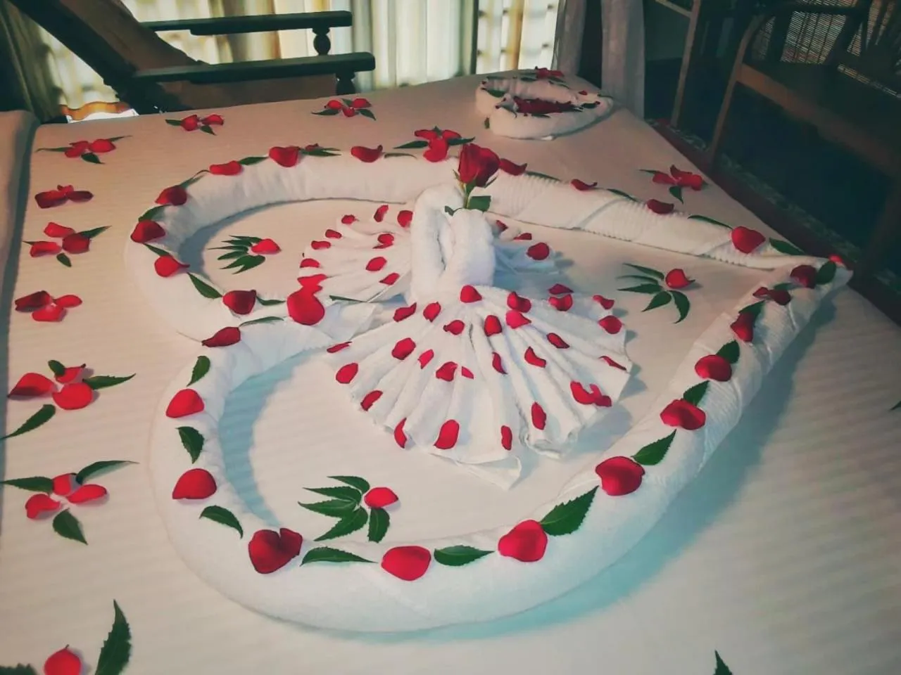 Bed in Punnamada Resort