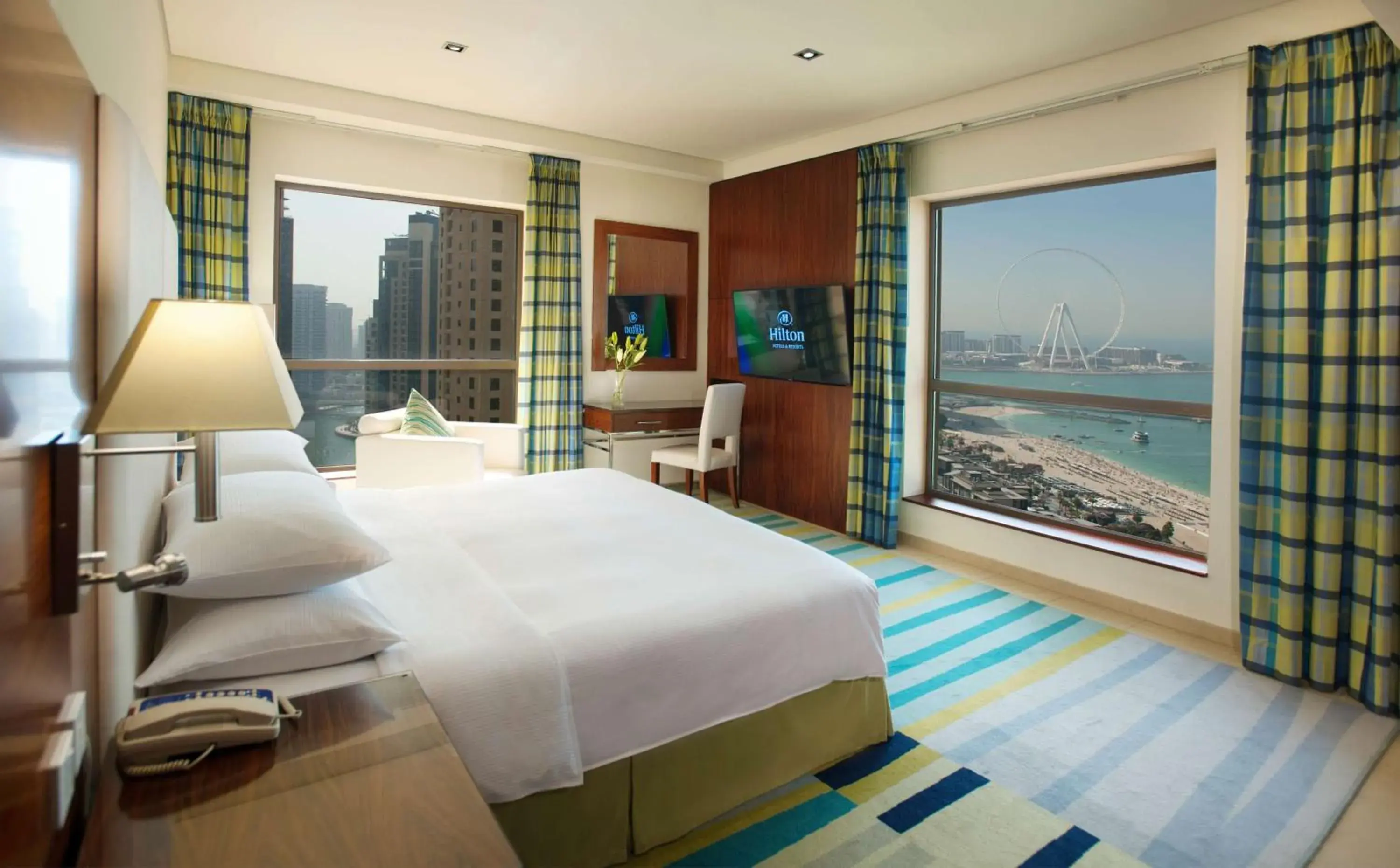 Two-Bedroom Family Suite with Sea View and Balcony in Hilton Dubai The Walk Two-Bedroom Family Suite with Sea View and Balcony in Hilton Dubai The Walk
