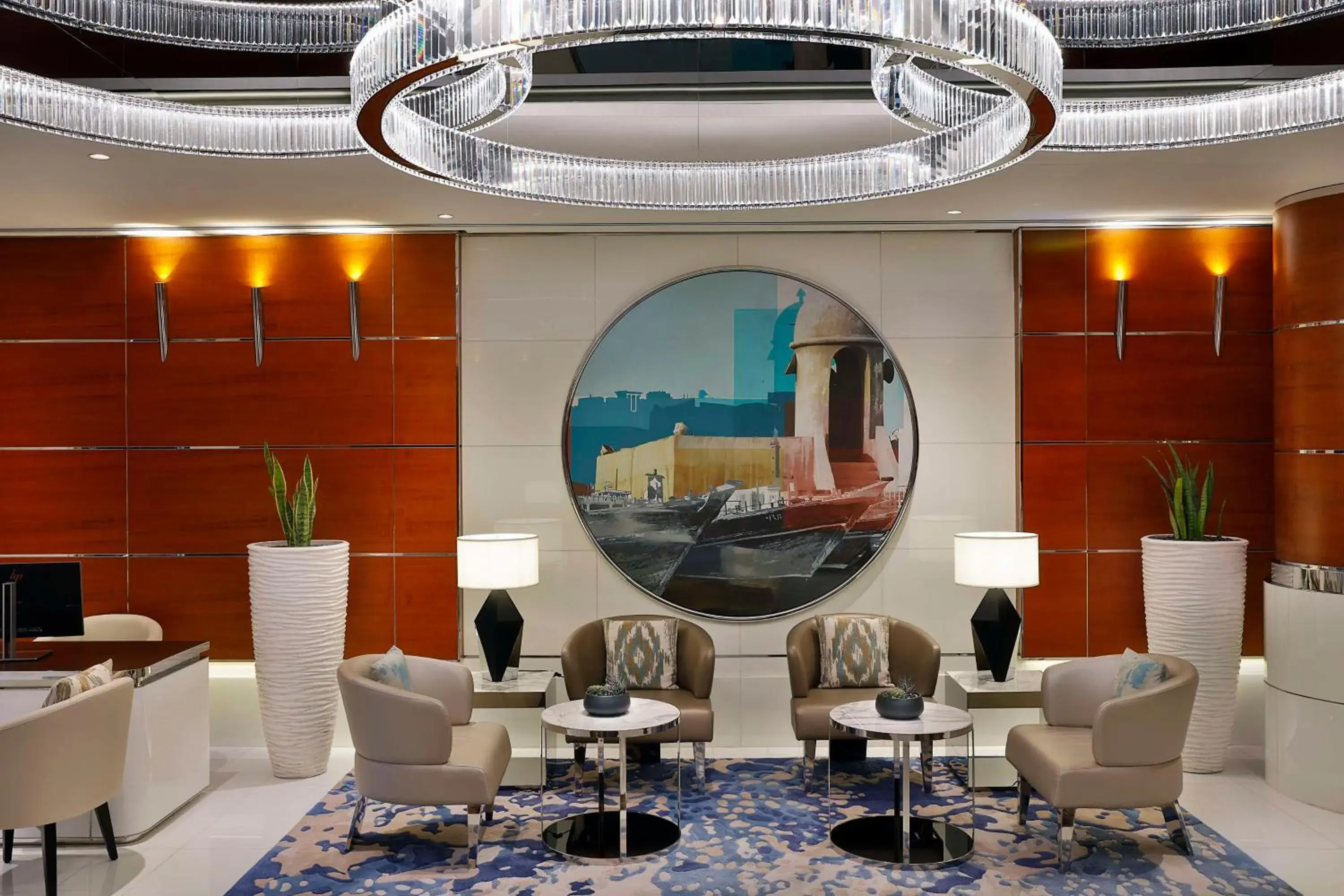 Lobby or reception in Hilton Dubai The Walk Lobby or reception in Hilton Dubai The Walk