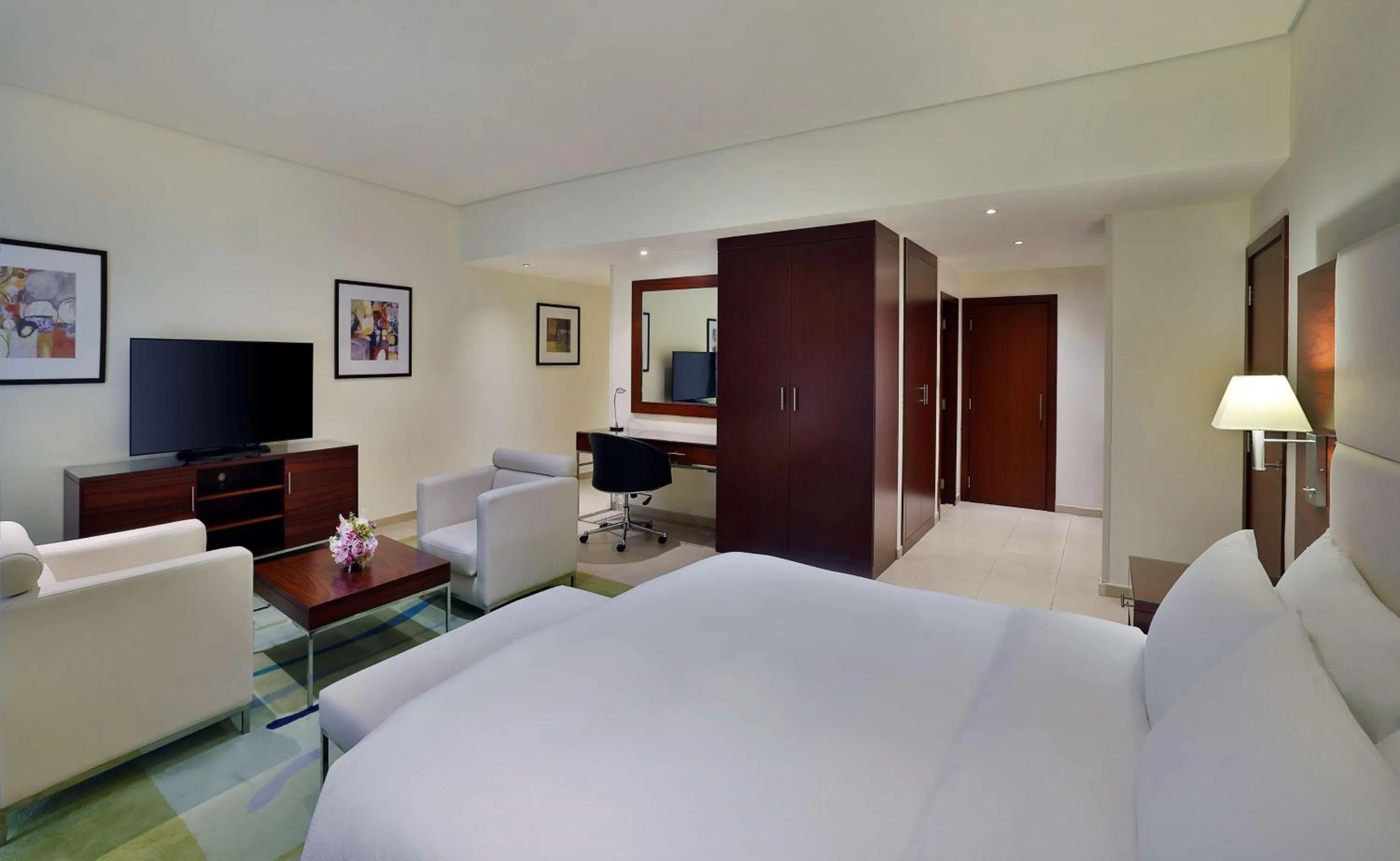 Living room, Bed in Hilton Dubai The Walk