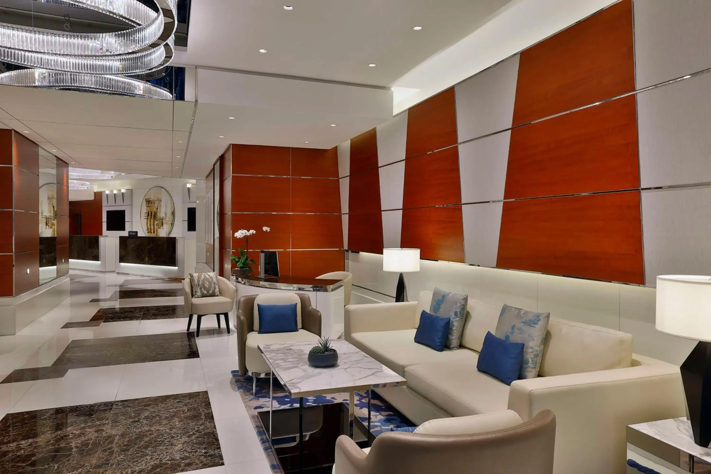 Lobby or reception in Hilton Dubai The Walk Lobby or reception in Hilton Dubai The Walk