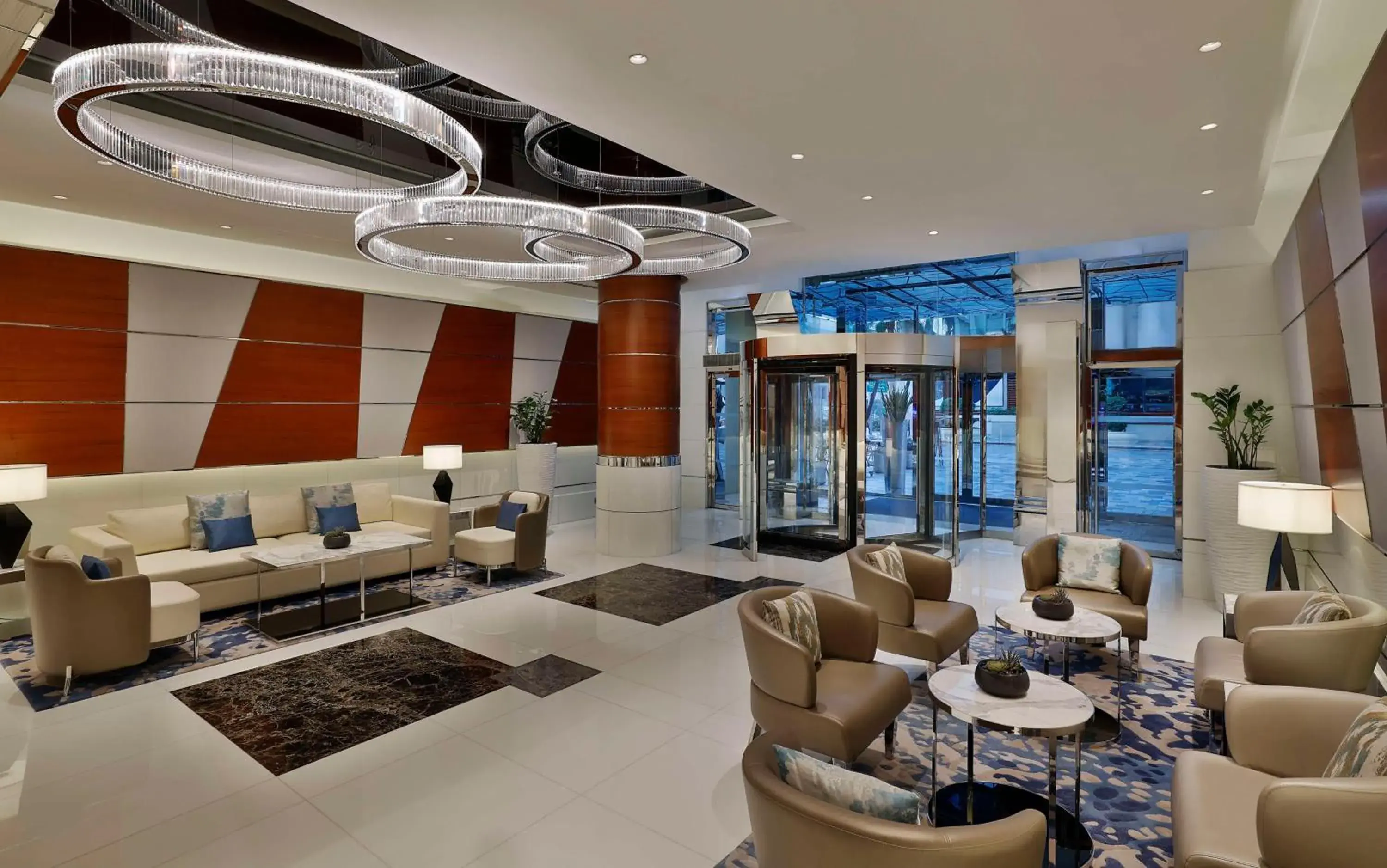 Lobby or reception in Hilton Dubai The Walk Lobby or reception in Hilton Dubai The Walk