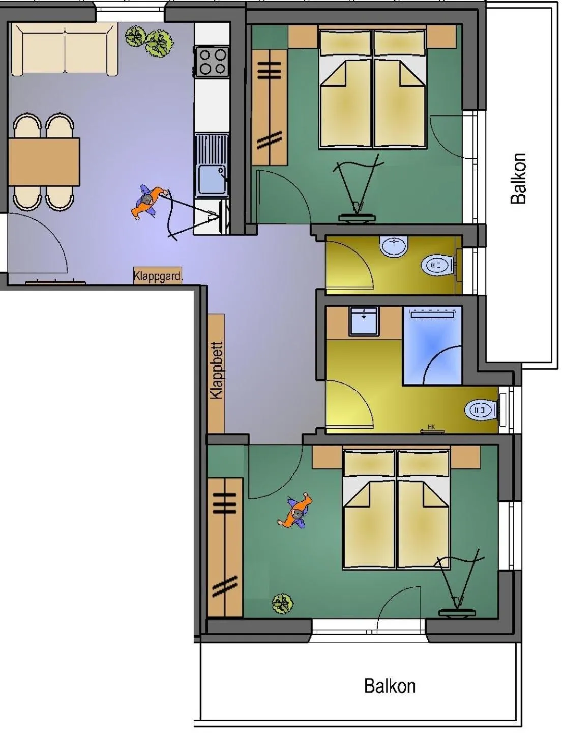 Floor plan in Chasa Sulai Appartements