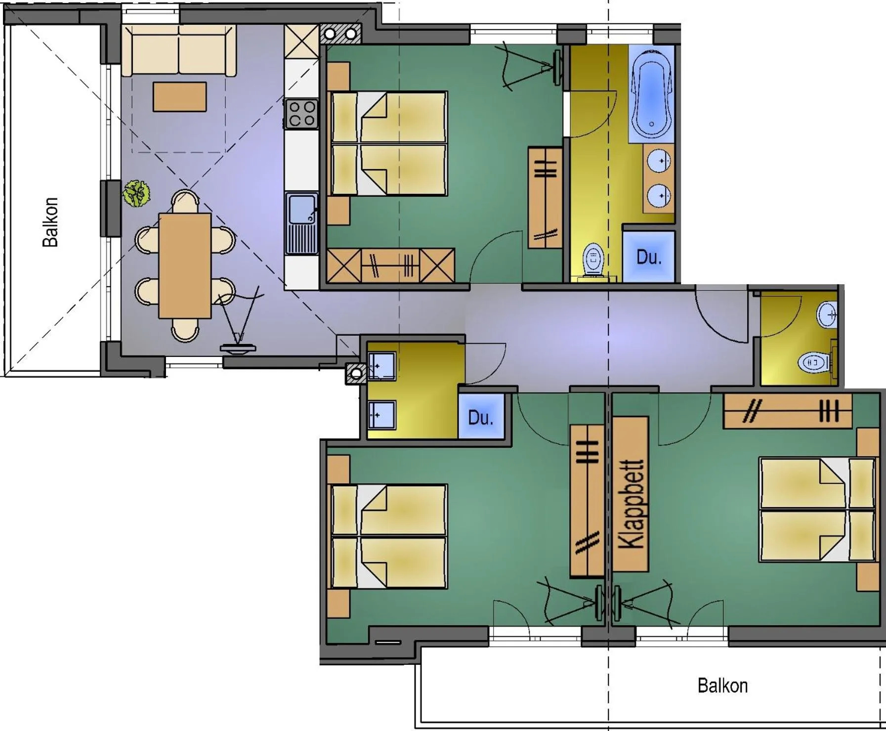 Floor plan in Chasa Sulai Appartements