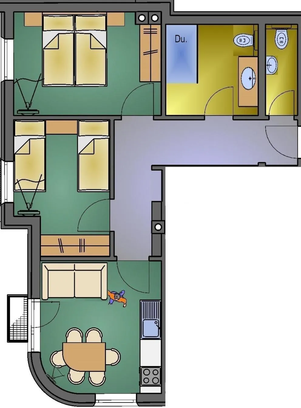 Floor plan in Chasa Sulai Appartements