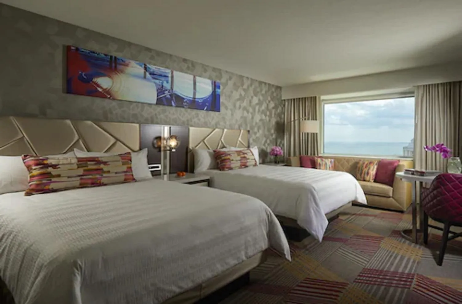 View (from property/room), Bed in Hard Rock Hotel & Casino Atlantic City