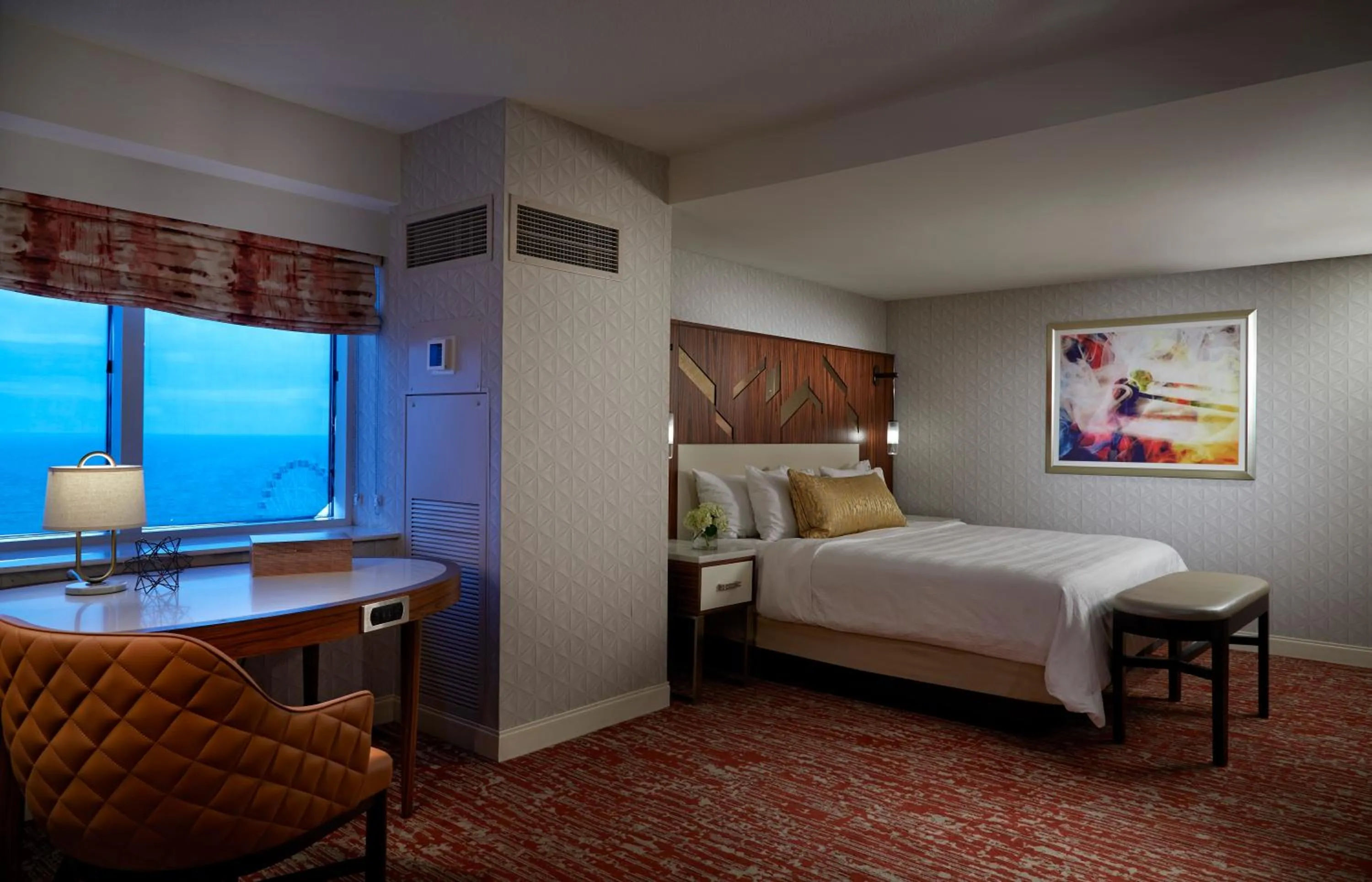 View (from property/room), Bed in Hard Rock Hotel & Casino Atlantic City