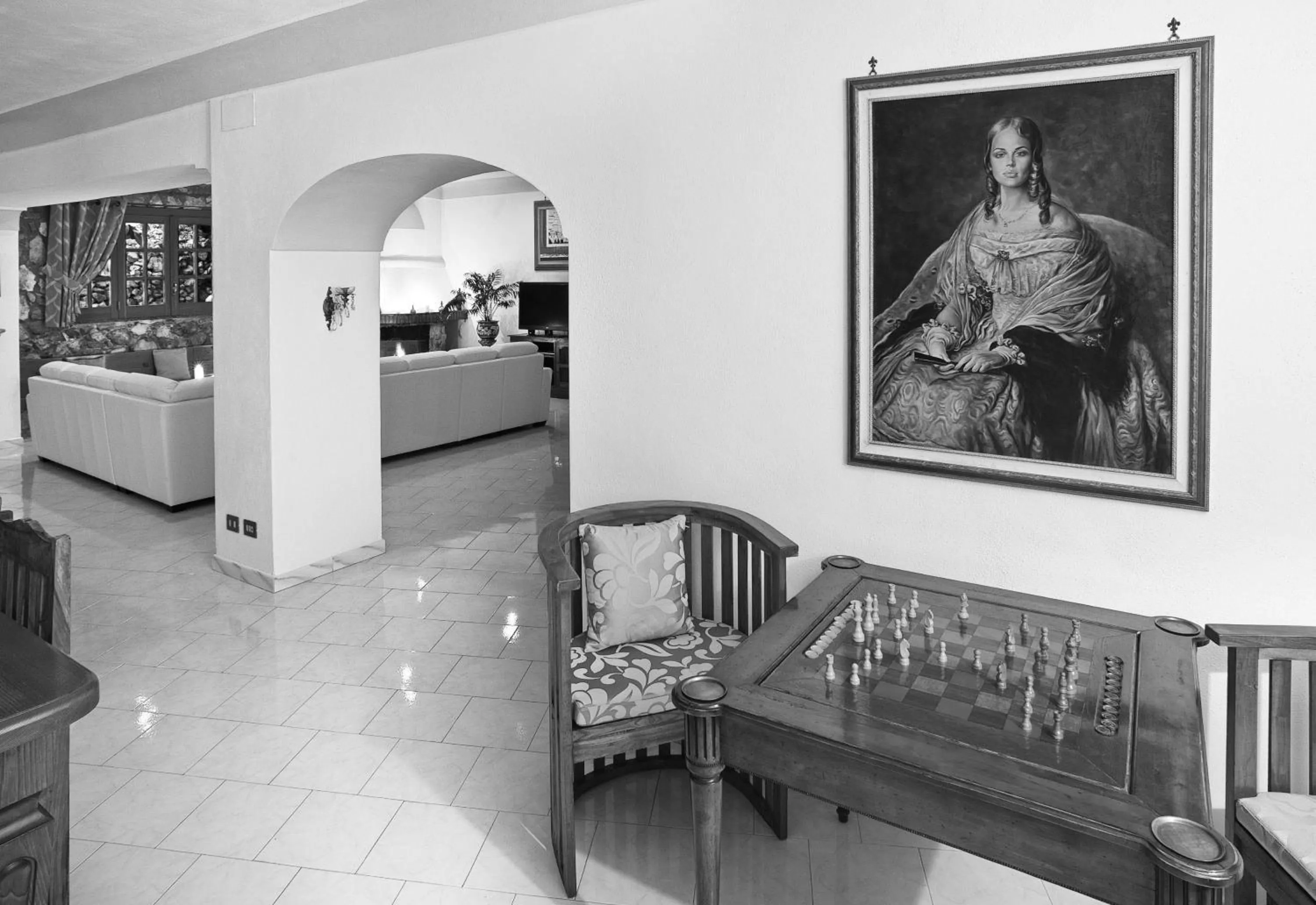 Living room in Villa La Roccia - Arienzo