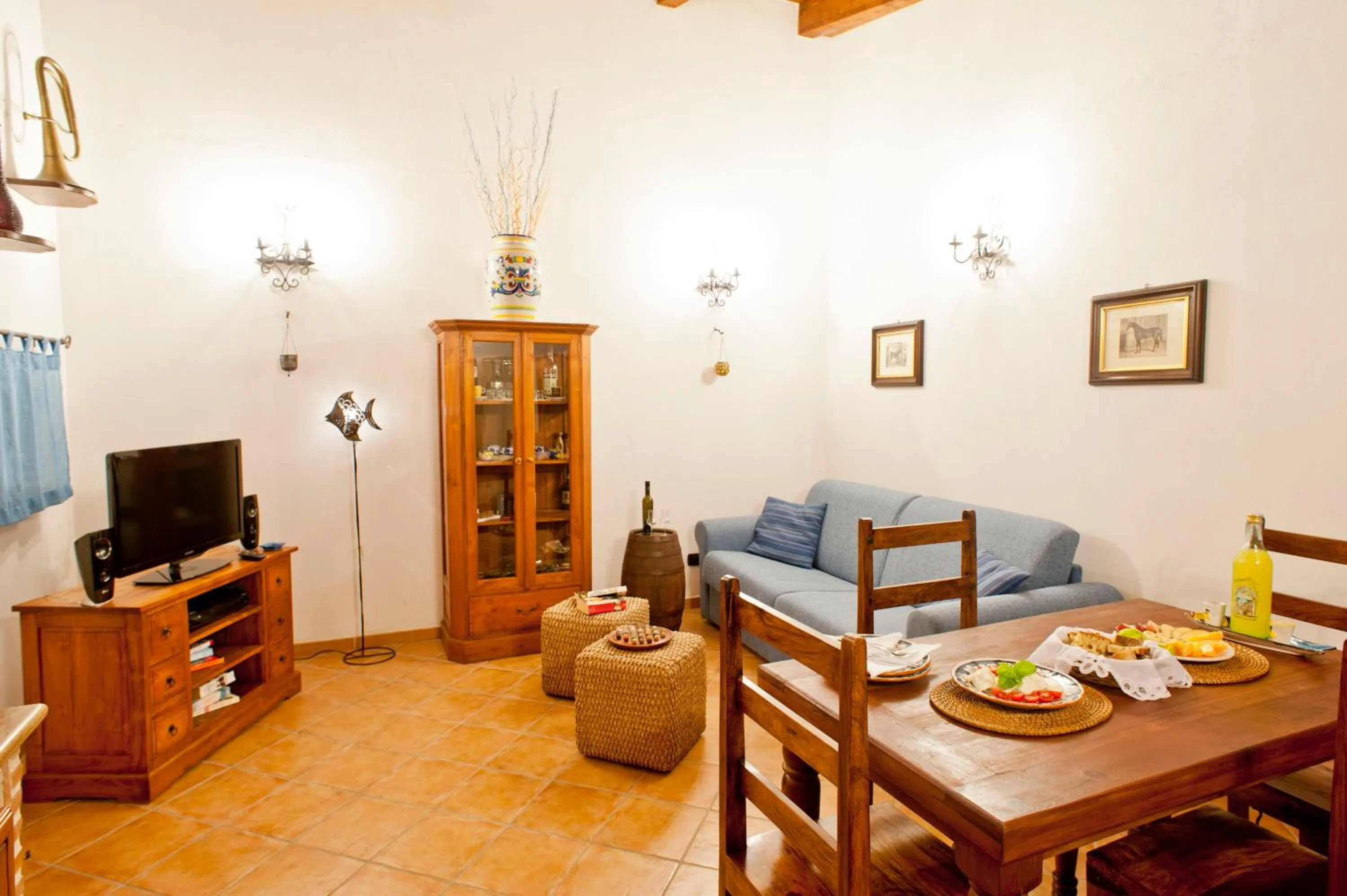 Living room in Villa La Roccia - Arienzo