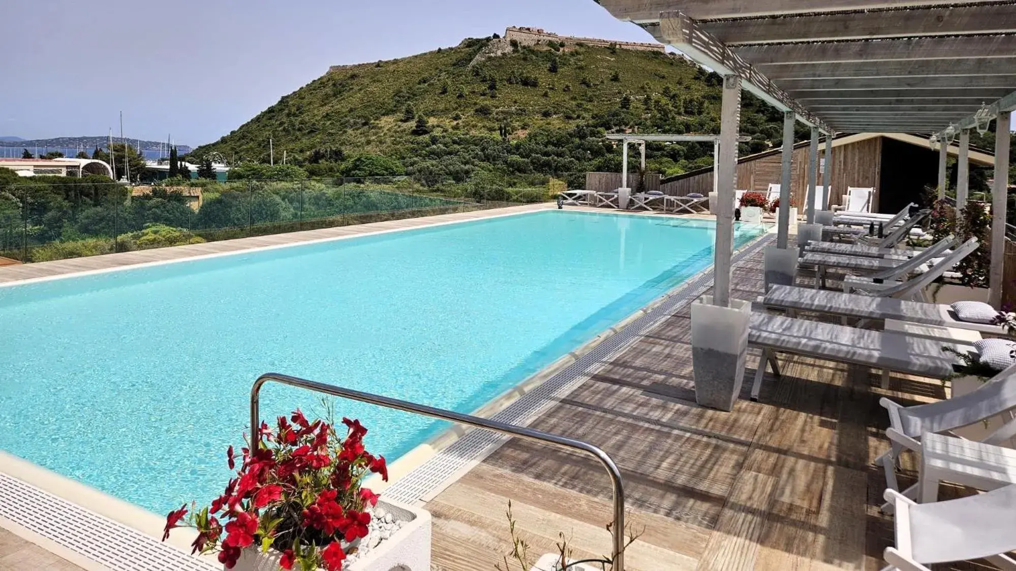 Pool view in A Point Porto Ercole Resort & Spa Pool view in A Point Porto Ercole Resort & Spa