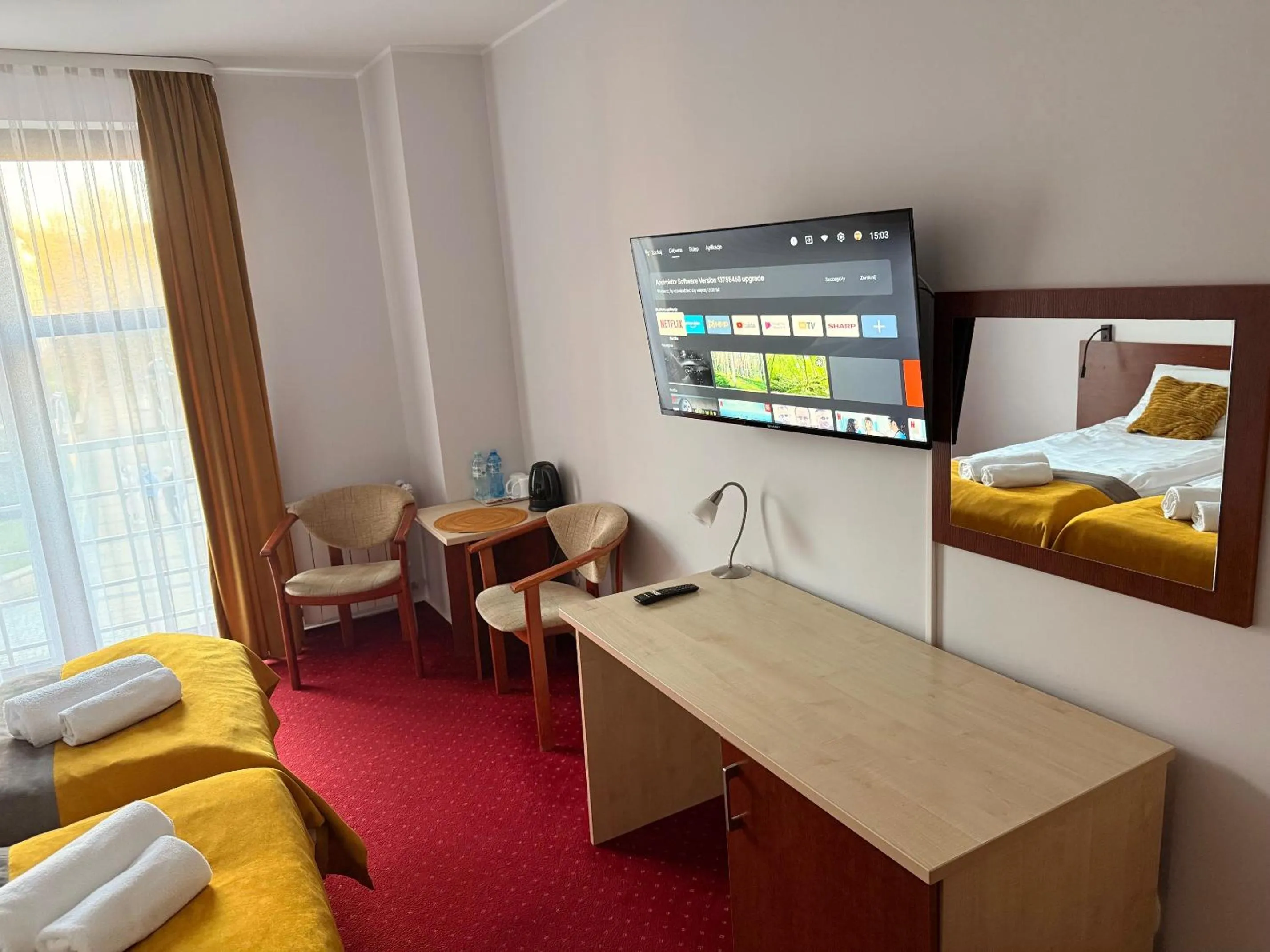 Bed in Hotel Aleksander