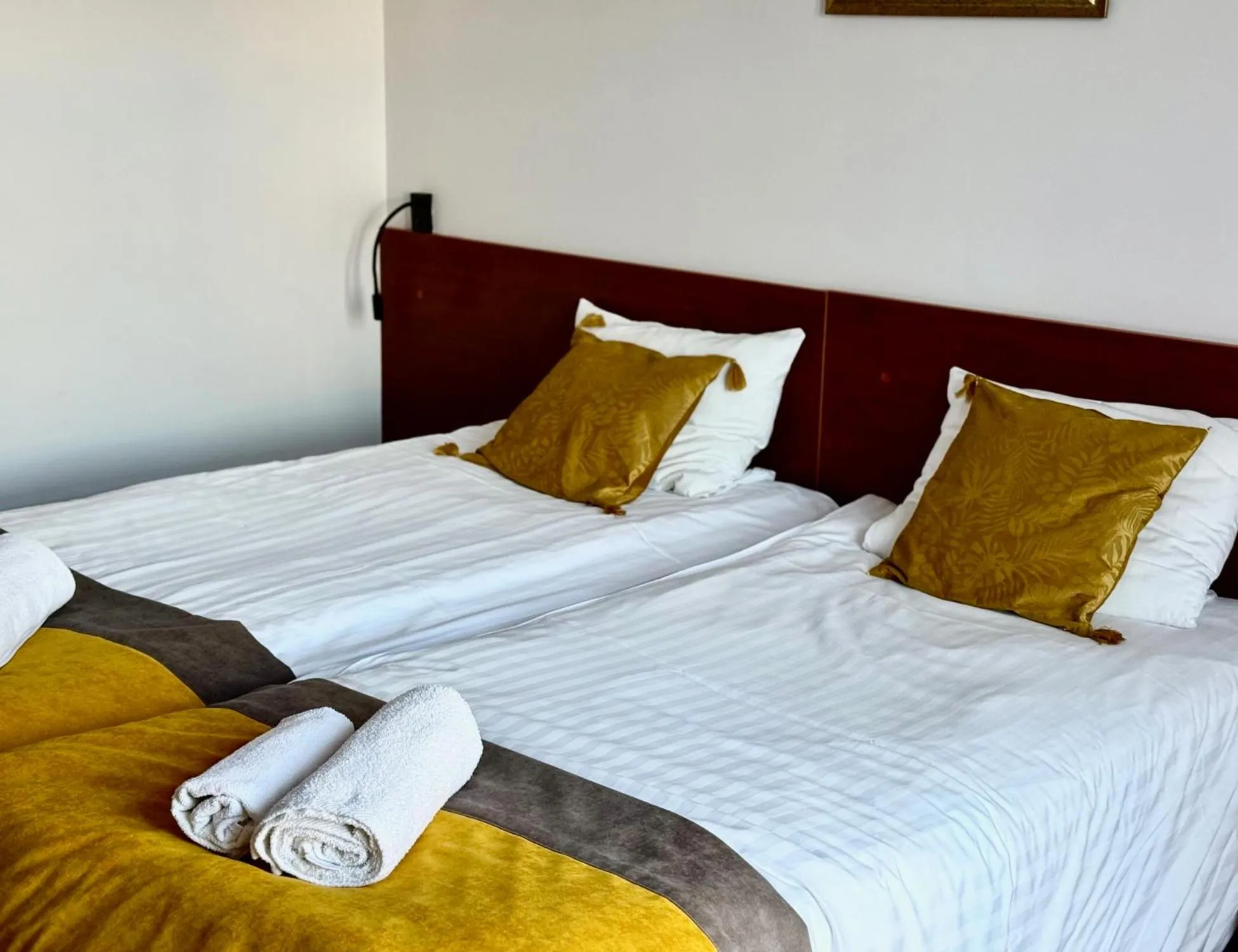 Bed in Hotel Aleksander