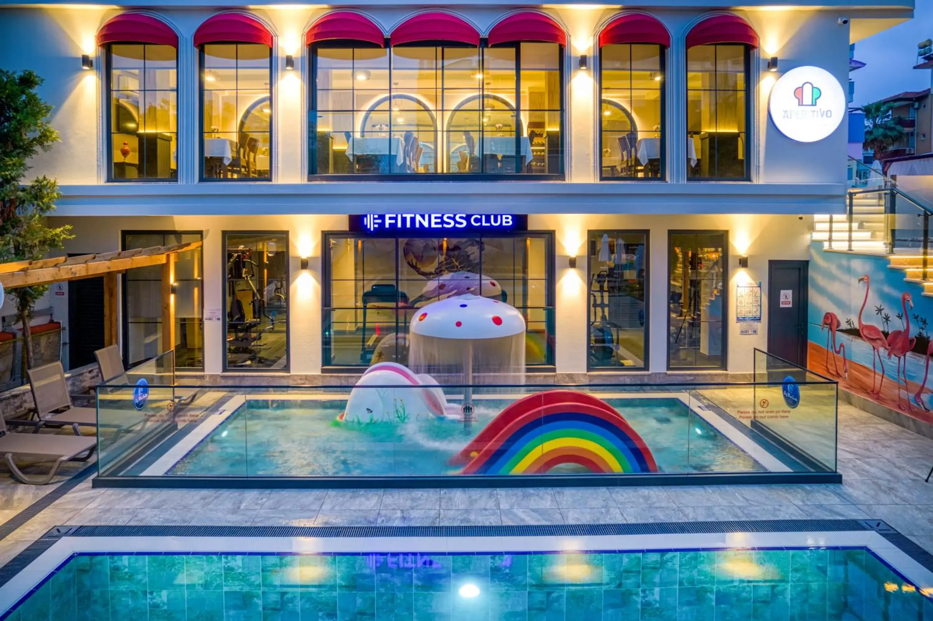 Pool view in Club Big Blue Suit Hotel - All Inclusive Plus Pool view in Club Big Blue Suit Hotel - All Inclusive Plus