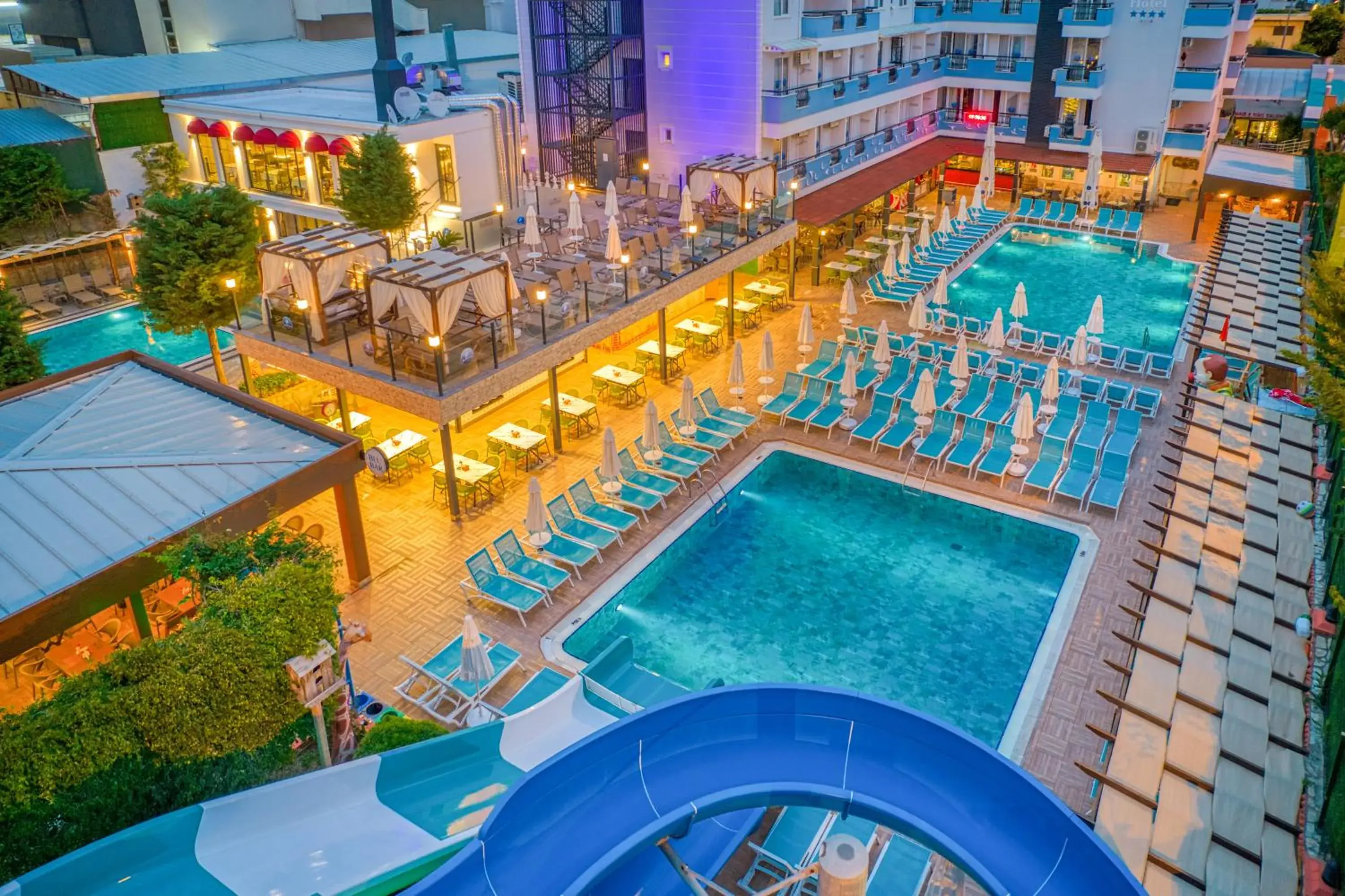 Pool view in Club Big Blue Suit Hotel - All Inclusive Plus Pool view in Club Big Blue Suit Hotel - All Inclusive Plus