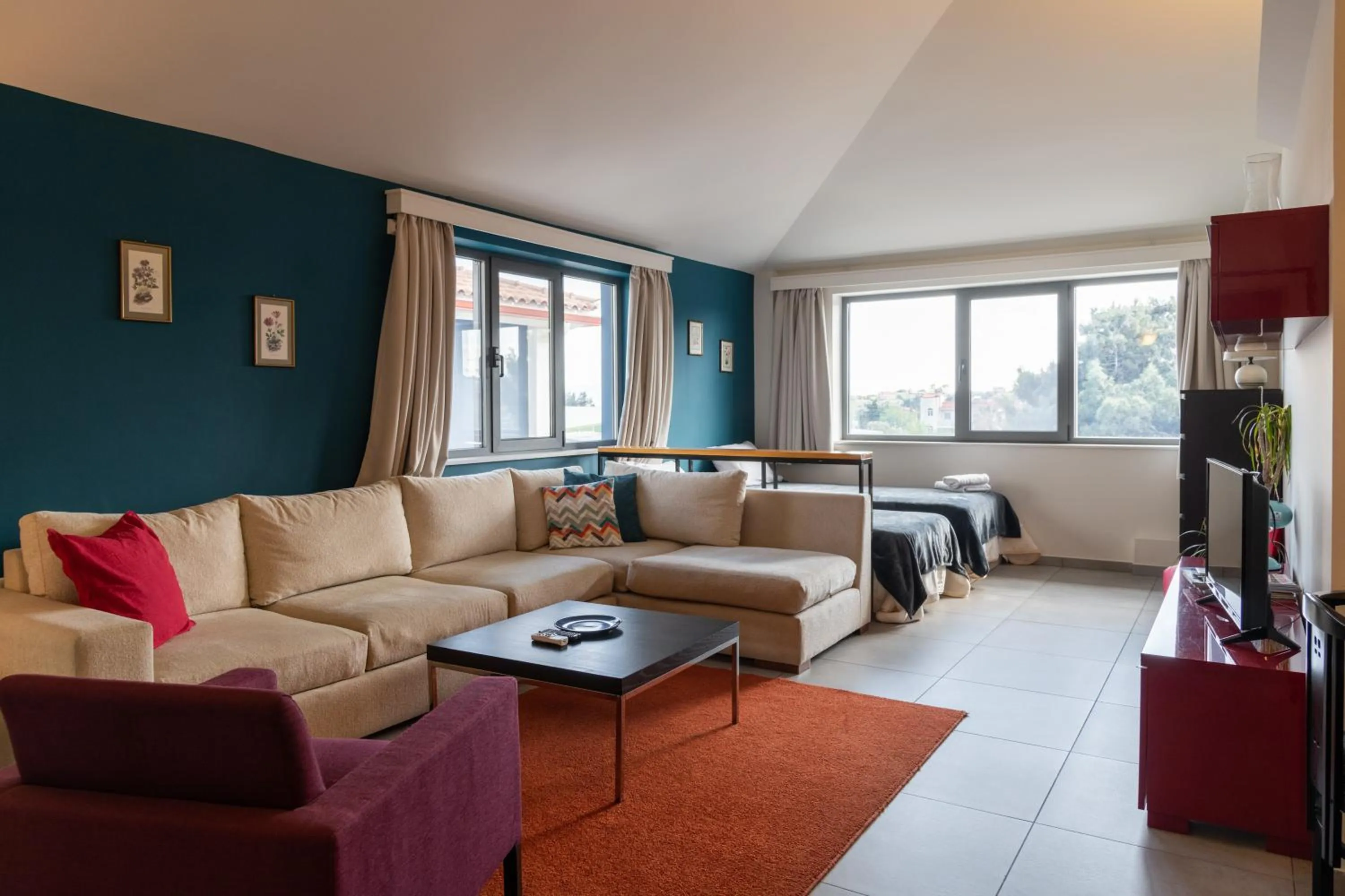 Living room in CHROMA Lodge Pikermi