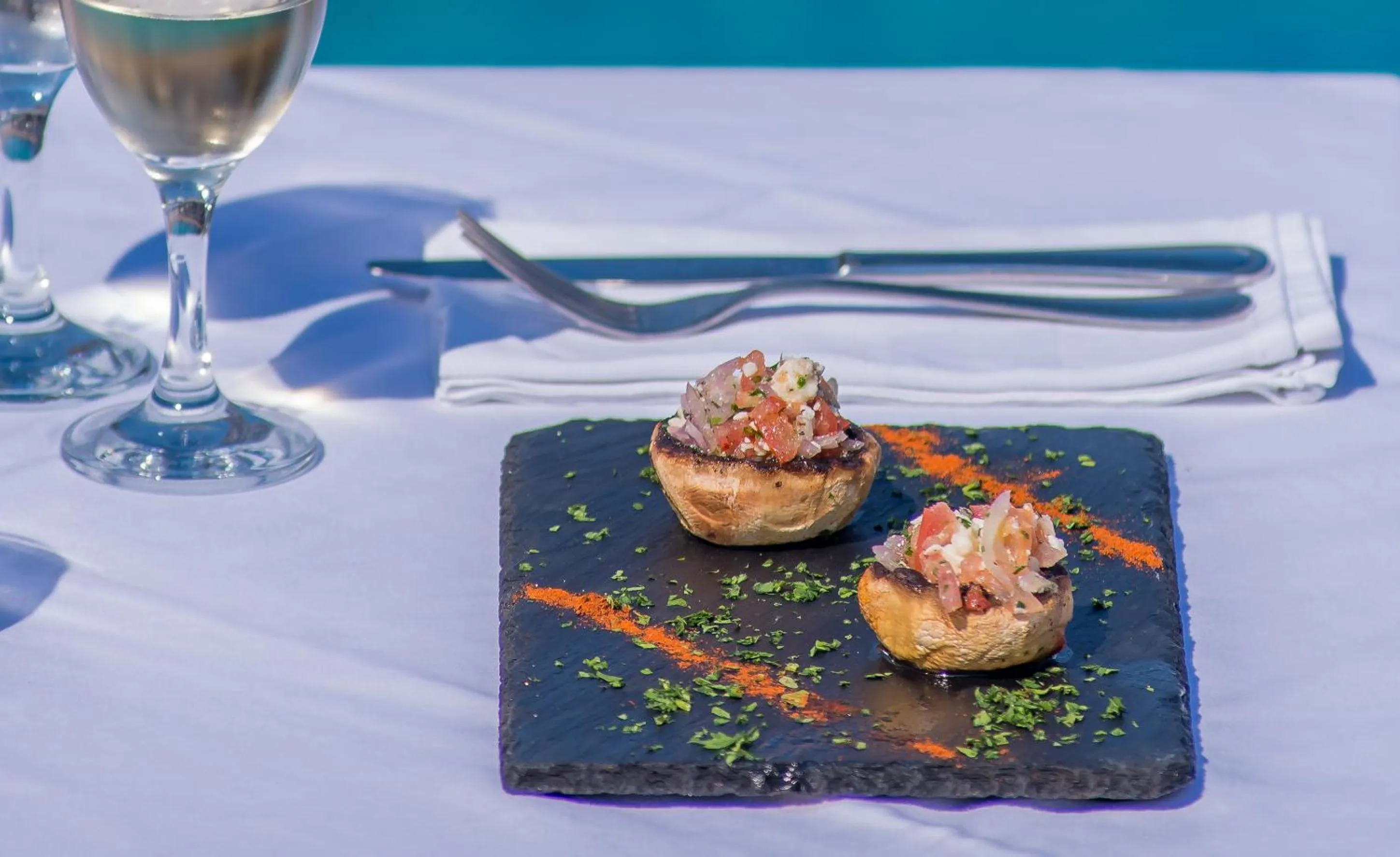 Food in Oasis Beach Hotel