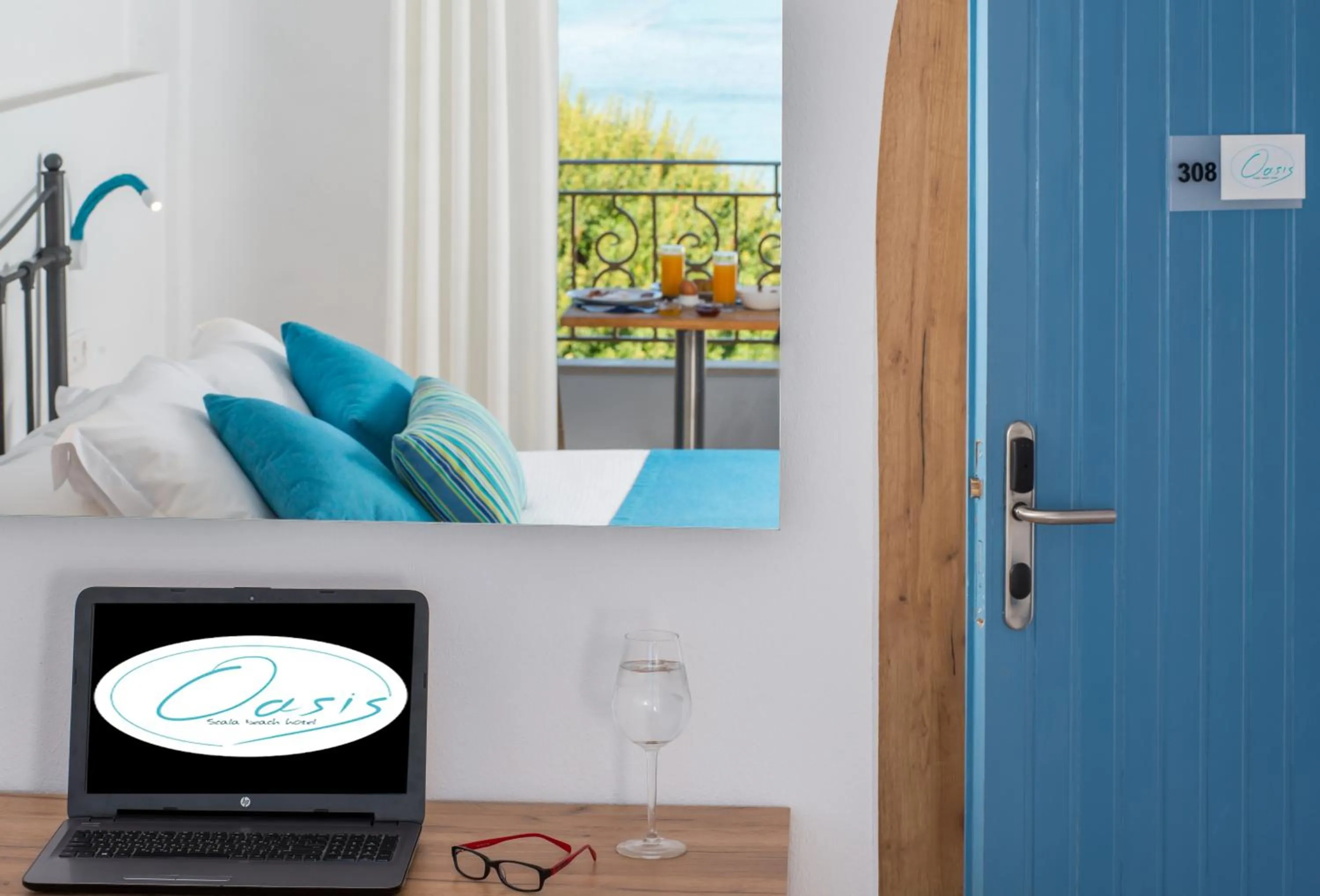 Bed in Oasis Beach Hotel