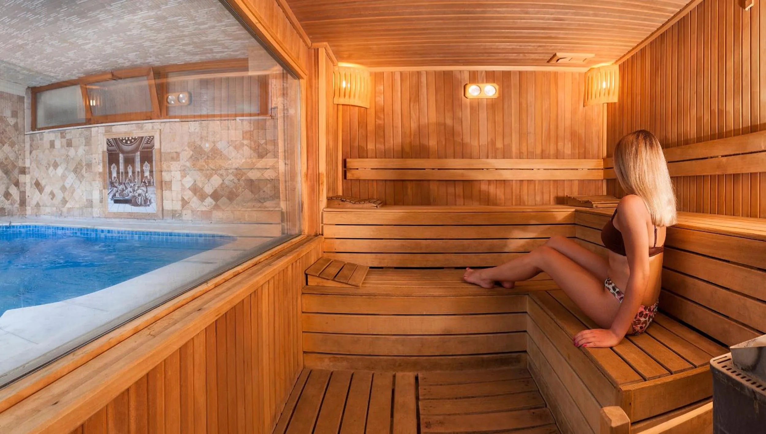 Sauna in Temple Miletos Spa Hotel
