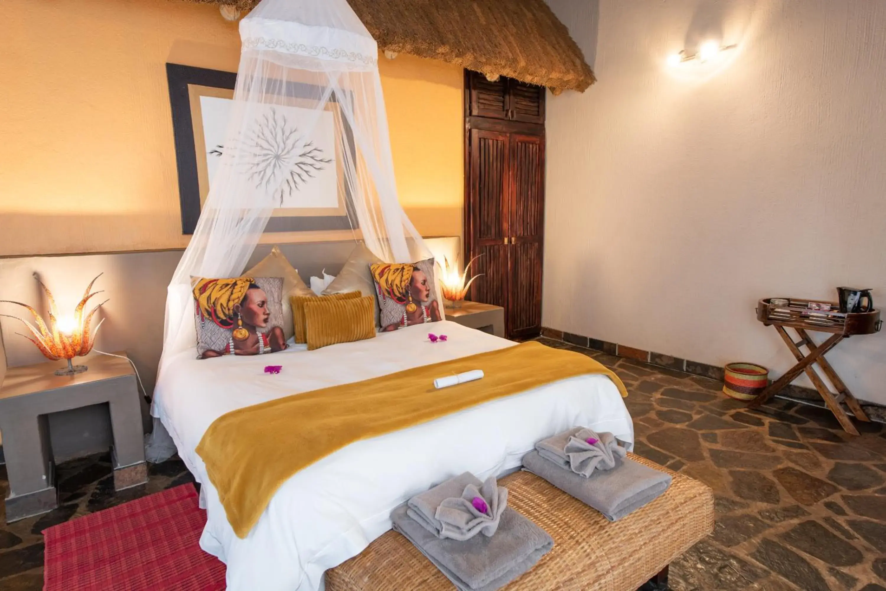 Bed in Blyde River Wilderness Lodge Bed in Blyde River Wilderness Lodge