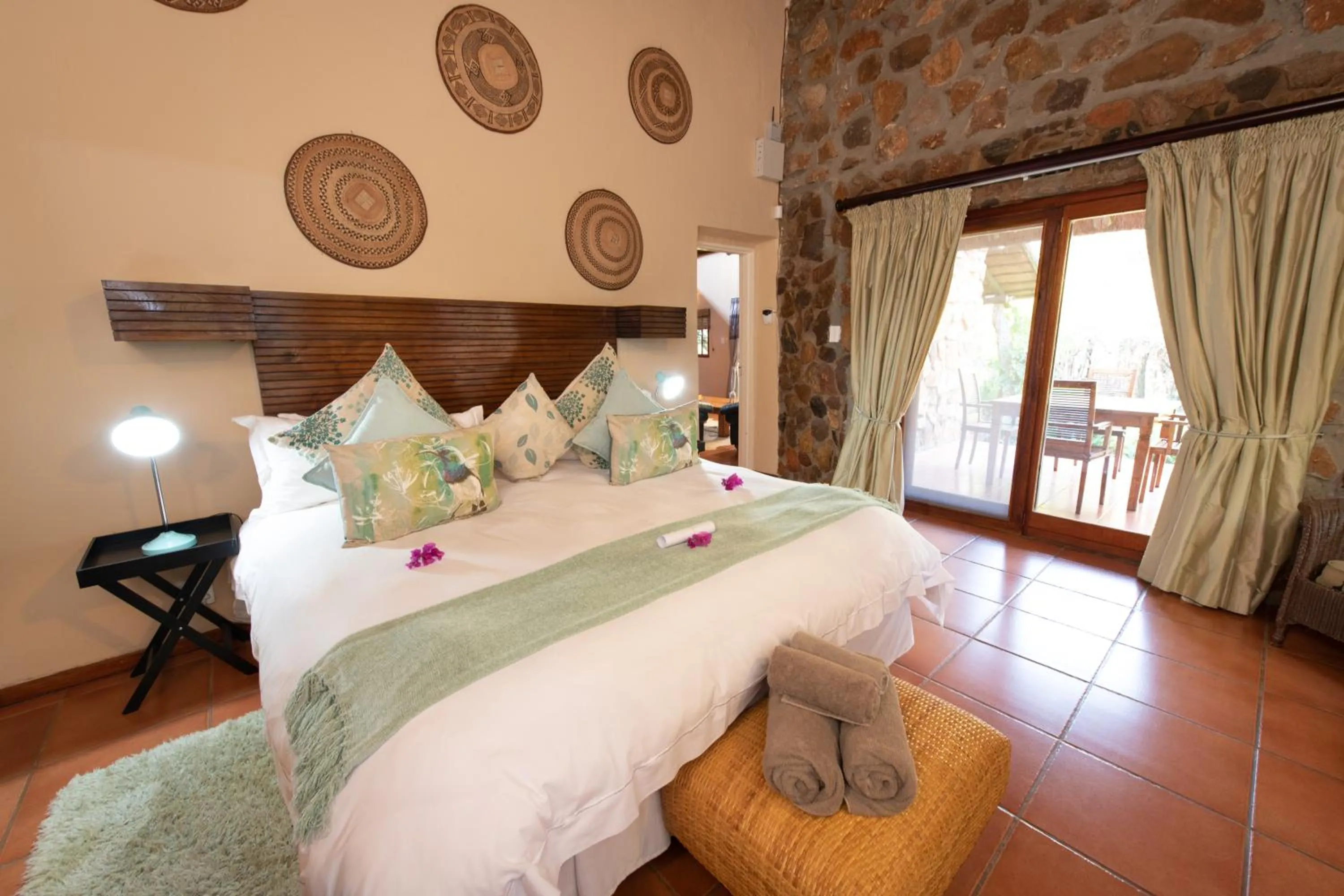 Bed in Blyde River Wilderness Lodge