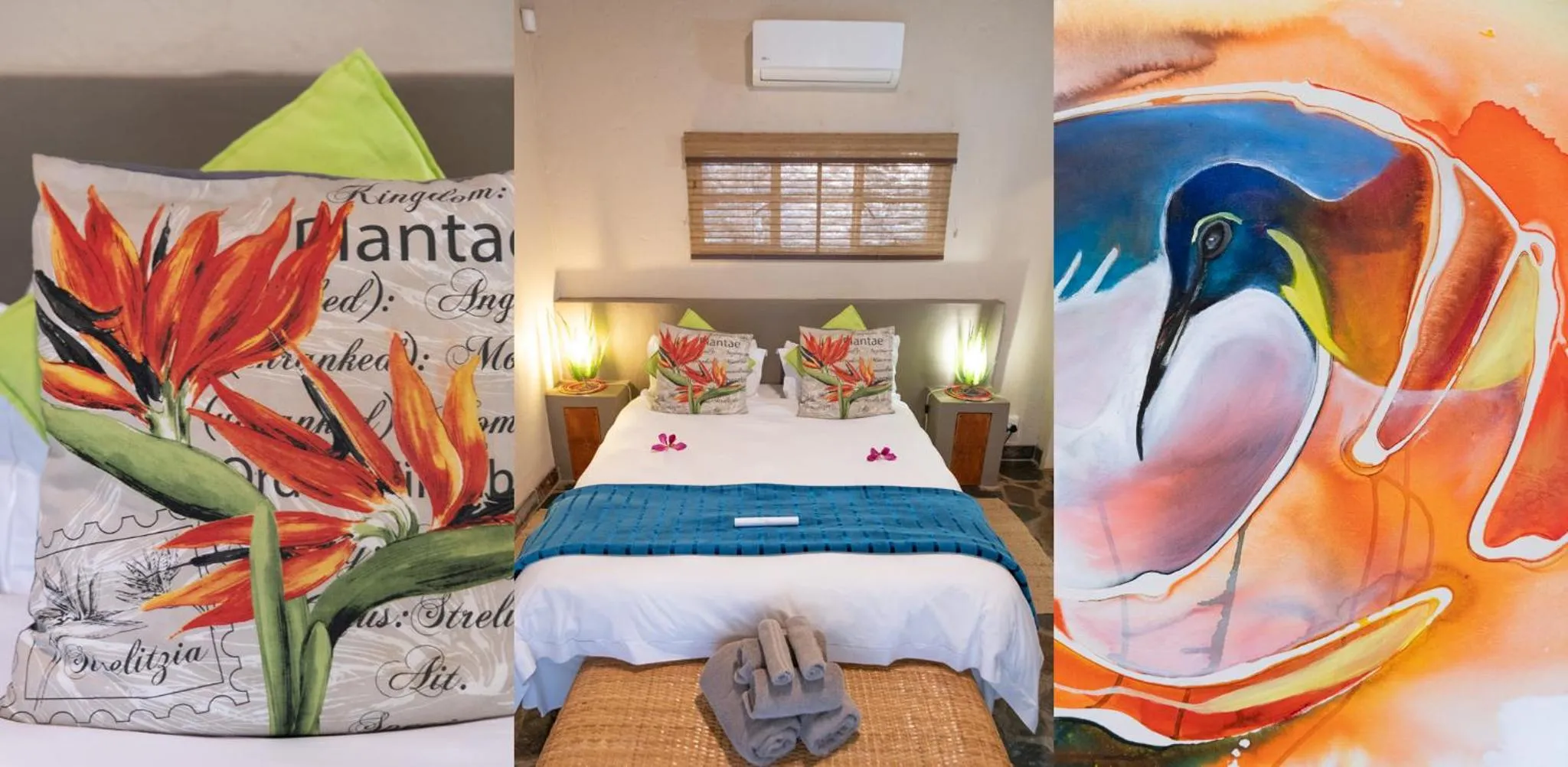 Bed in Blyde River Wilderness Lodge