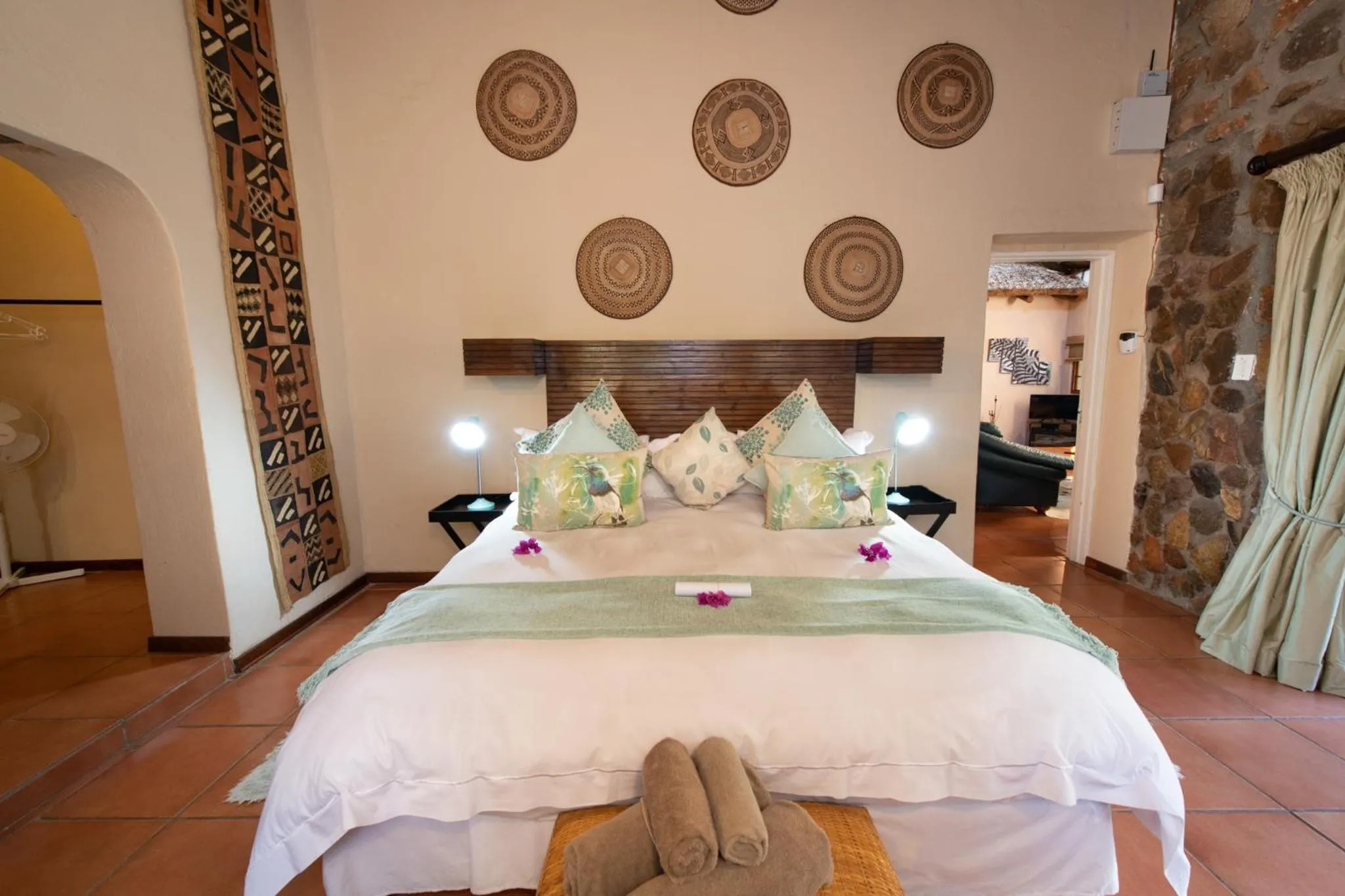 Bed in Blyde River Wilderness Lodge