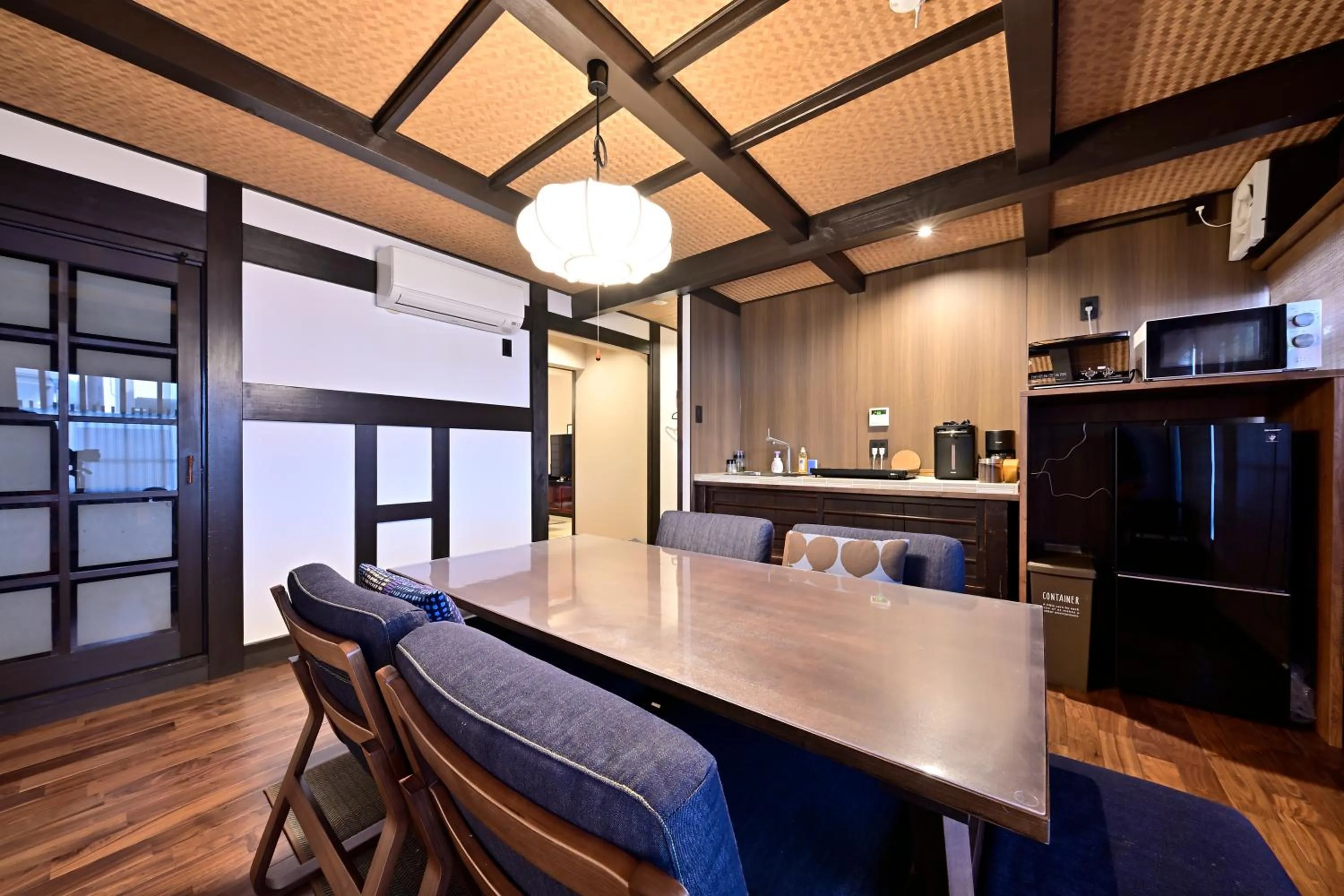 Dining area in Luxury Machiya Takeya Nishijin
