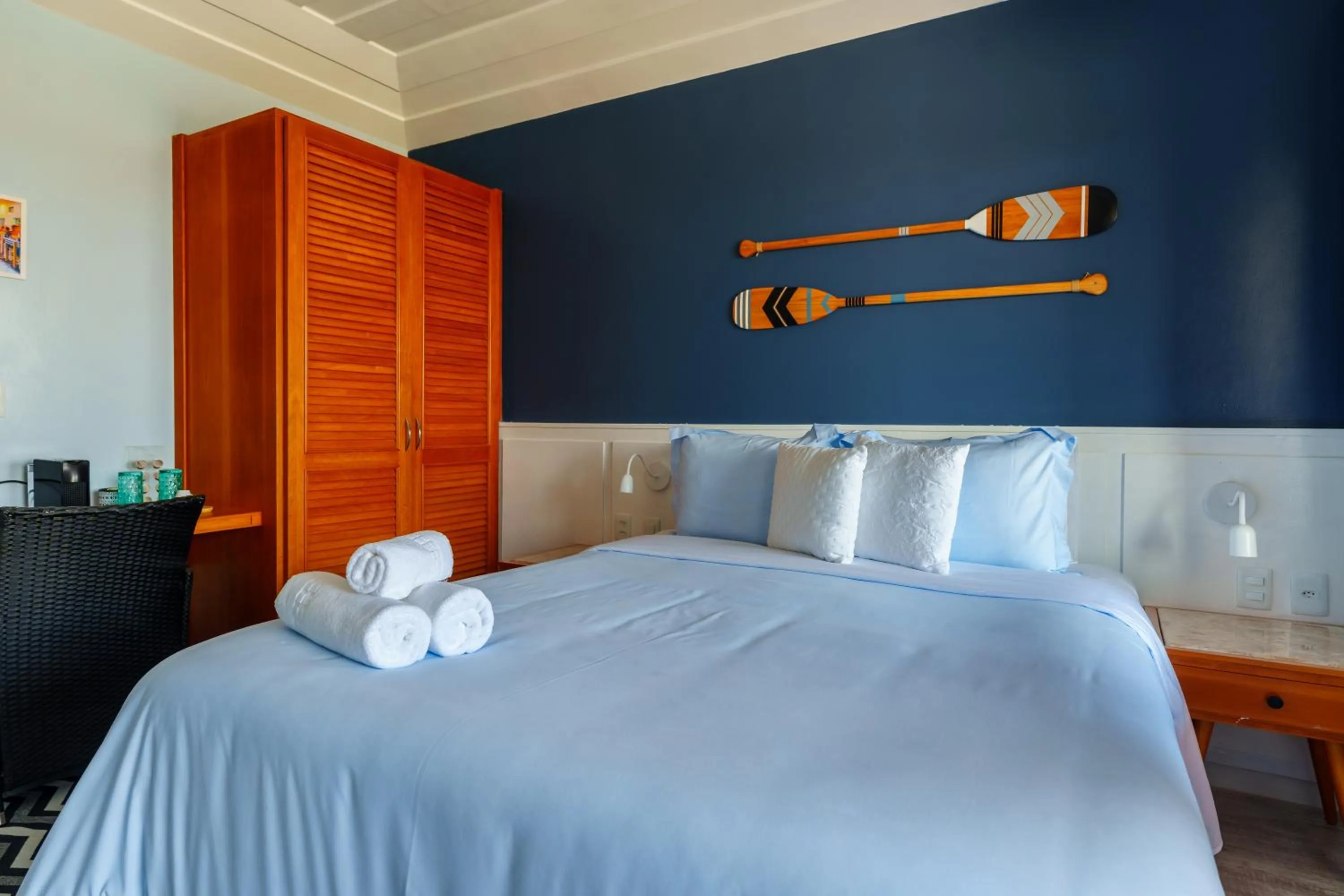 Bed in Pousada Santorini