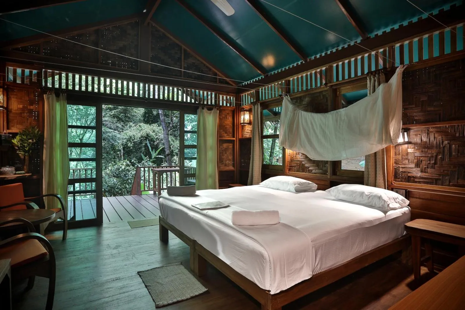 Bedroom, Bed in Our Jungle House