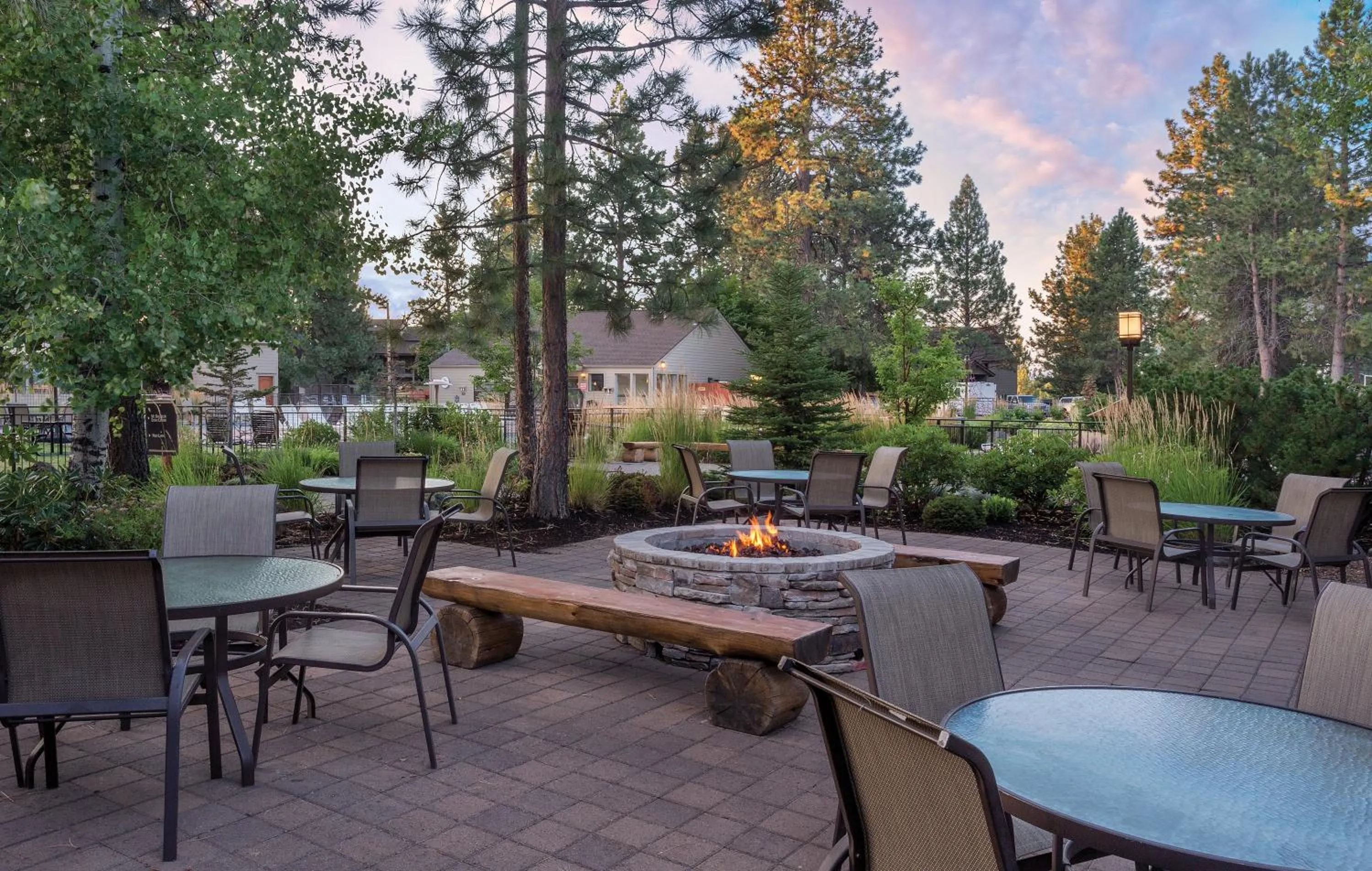 Inner courtyard view in Seventh Mountain Resort