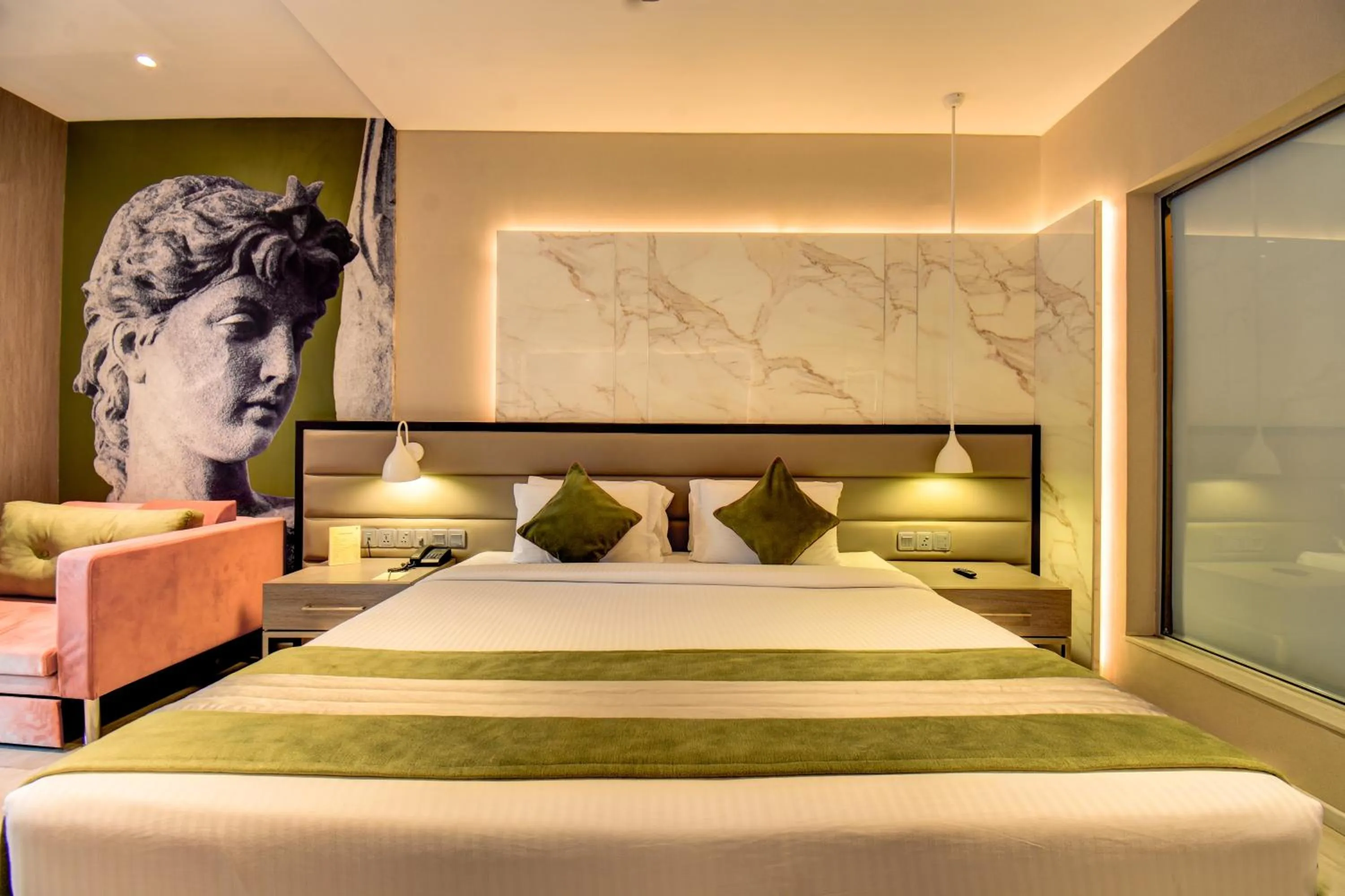 Bed in The Corinthians Resort