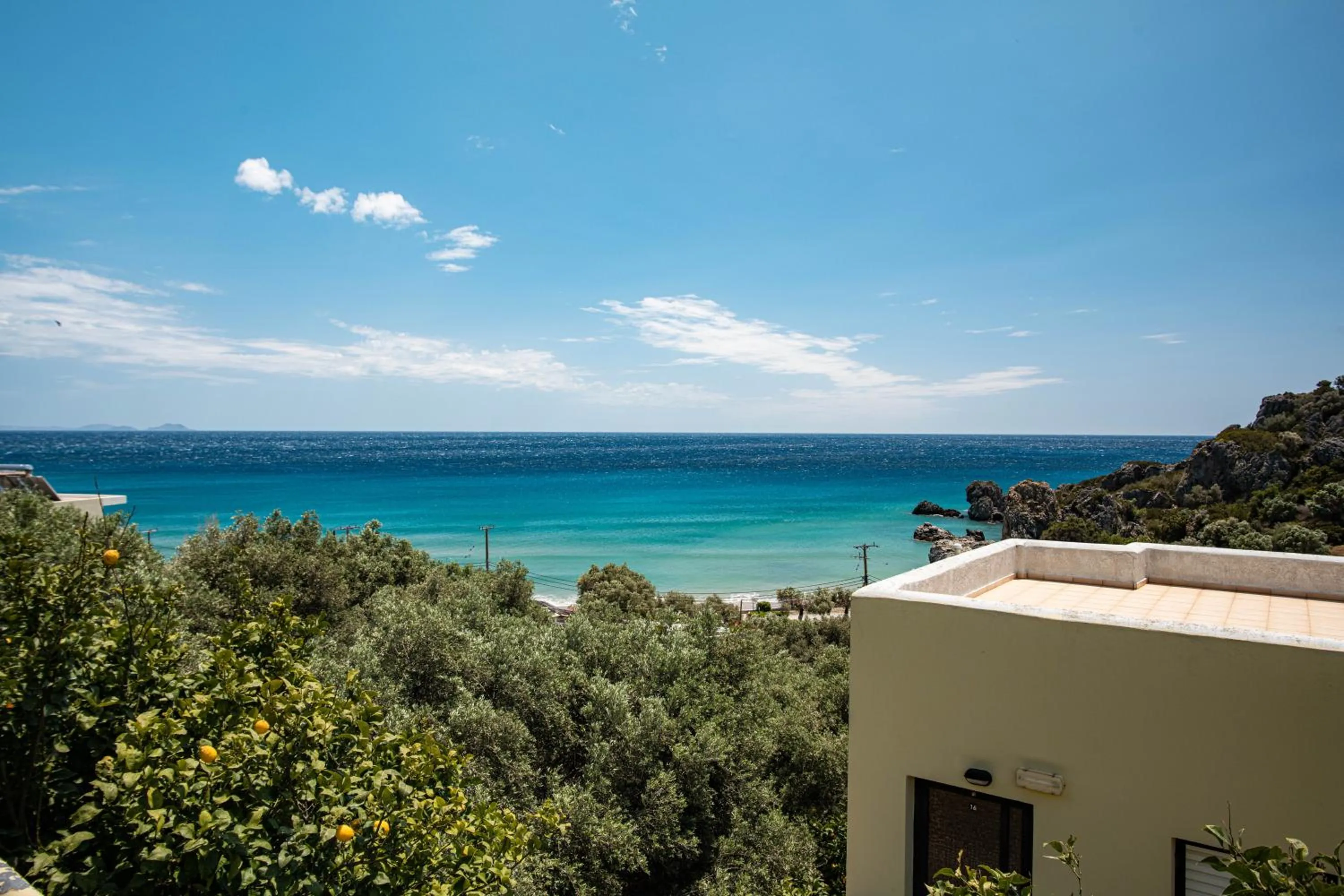 Sea view in Polyrizos Hotel