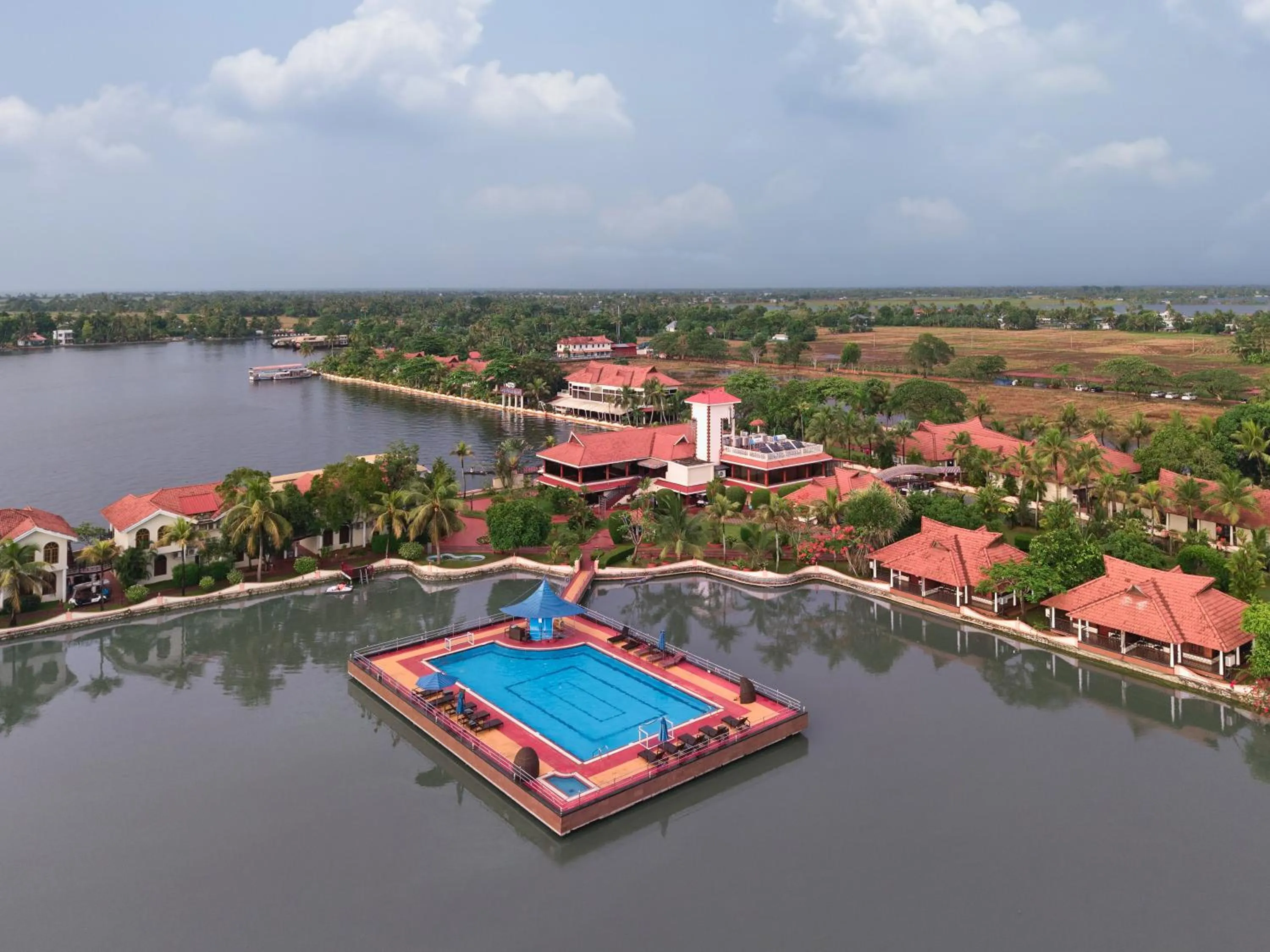 Bird's eye view in Sterling Lake Palace Alleppey