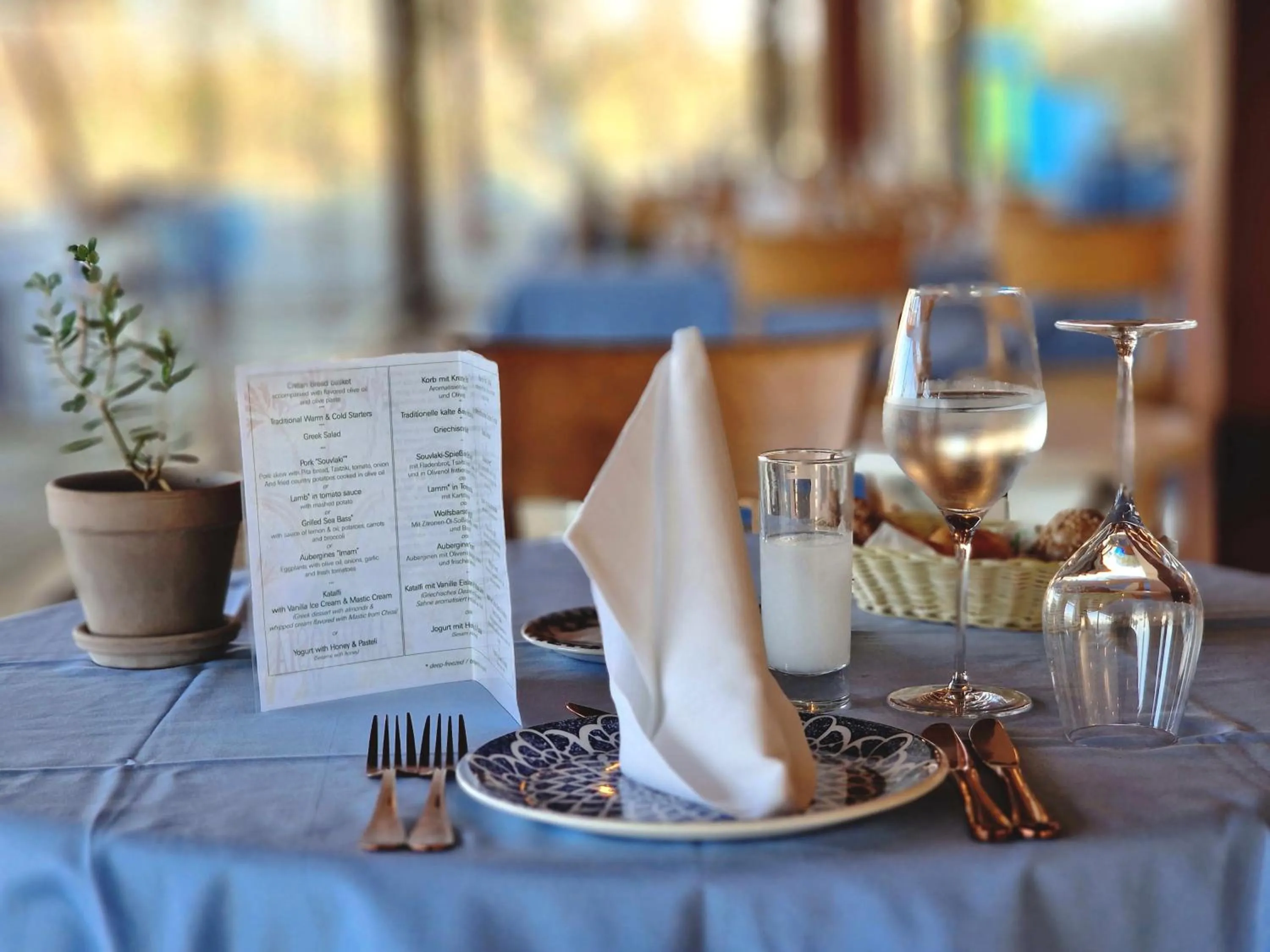 Food in Apollonia Beach Resort & Spa
