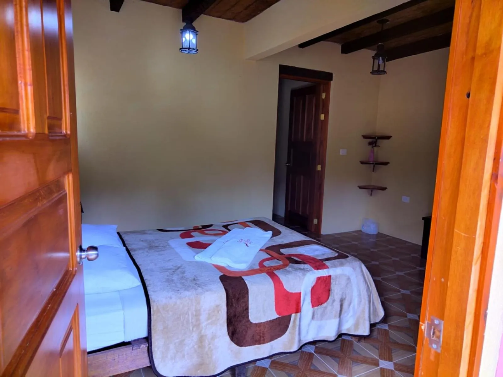 Bed in Hotel Coyopolan