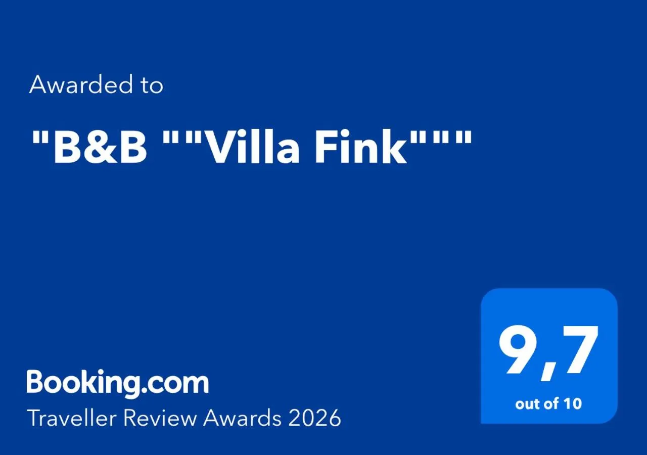 Certificate/Award in B&B "Villa Fink"