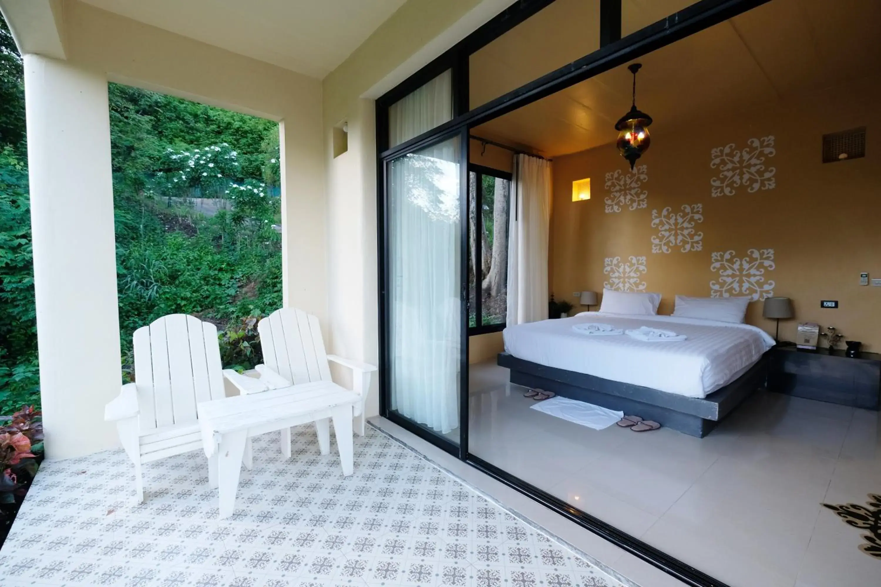 Balcony/Terrace, Bed in Hi-scene Resort Balcony/Terrace, Bed in Hi-scene Resort