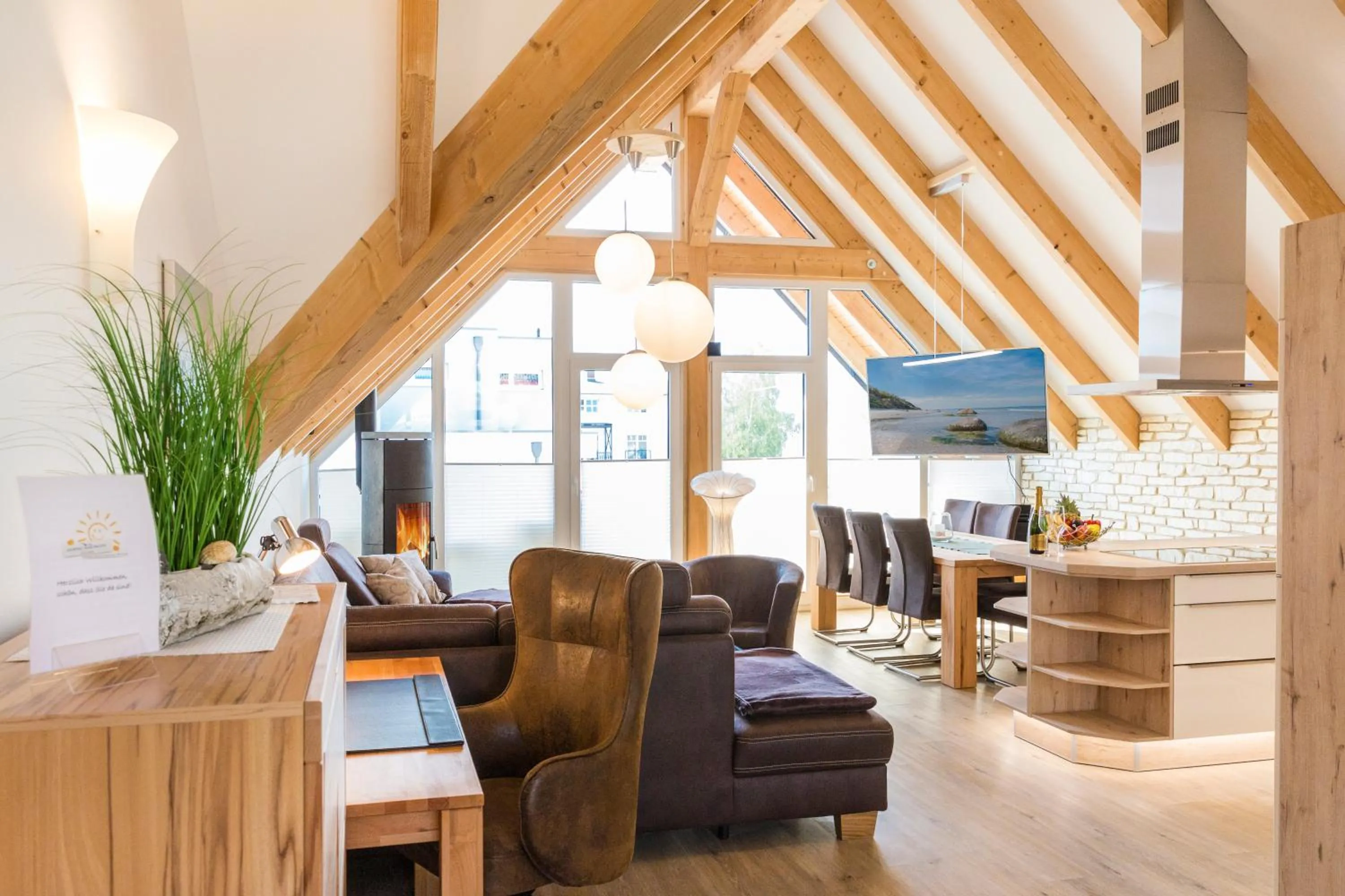 Apartment with Balcony in Haus Meeresleuchten mit Sauna- und Erlebnisbadnutzung