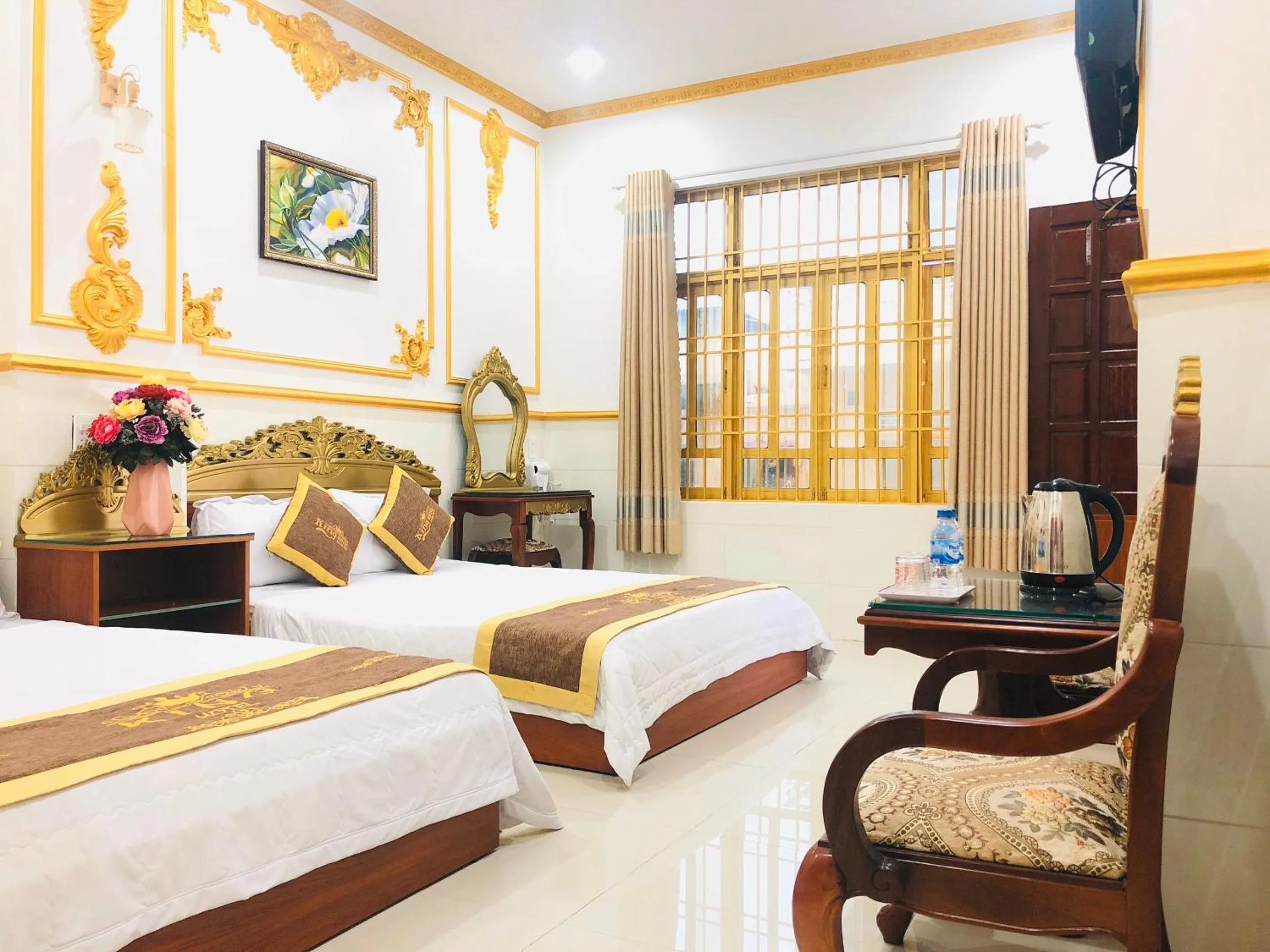 Bed in King Hotel Quang Ngai