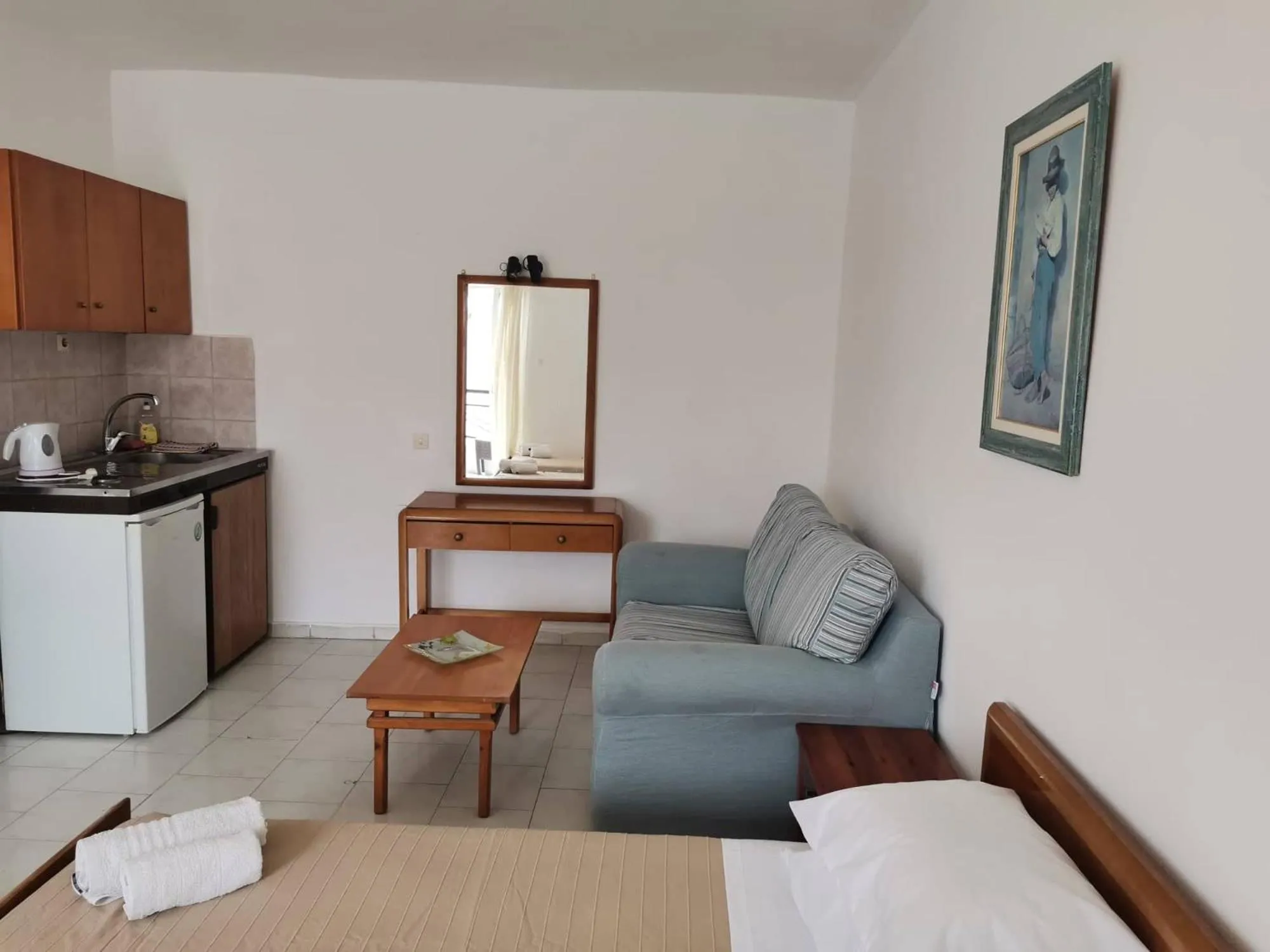 Kitchen or kitchenette in Pantheon Apartments Kos Town